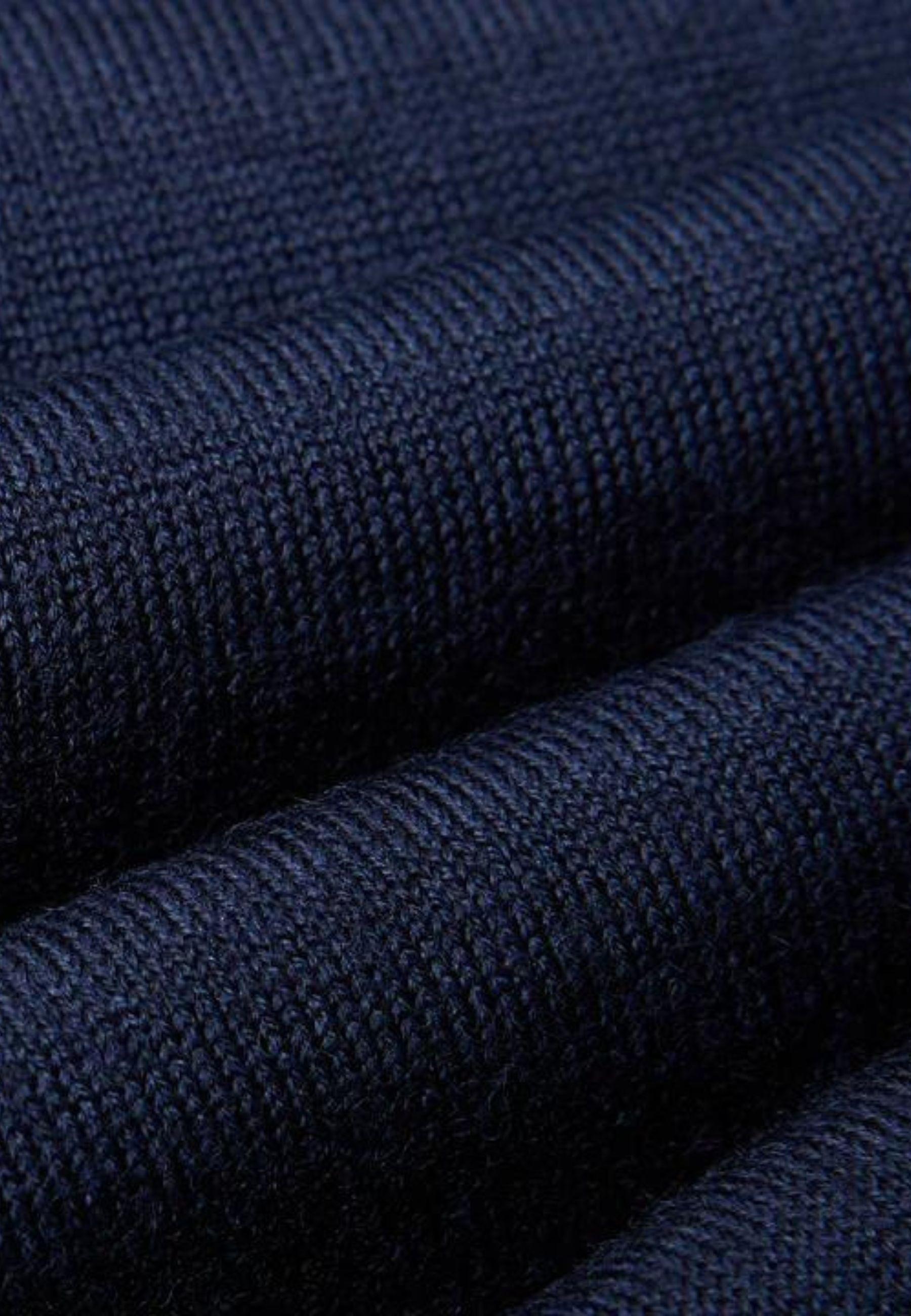 Girocollo Blu Navy in Lana Merino Extrafine