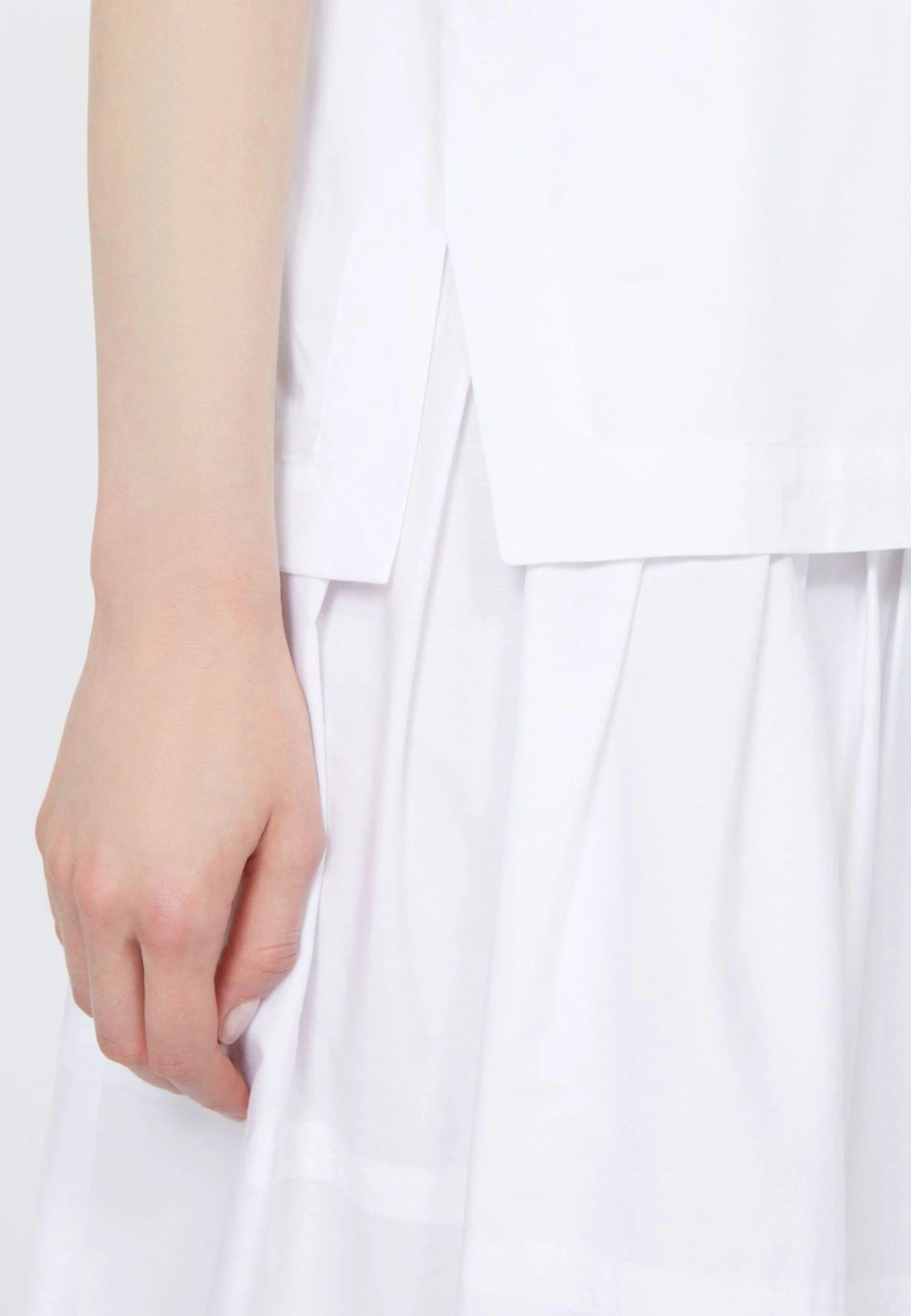 Max Mara - Camicia in popeline di cotone bianco ottico