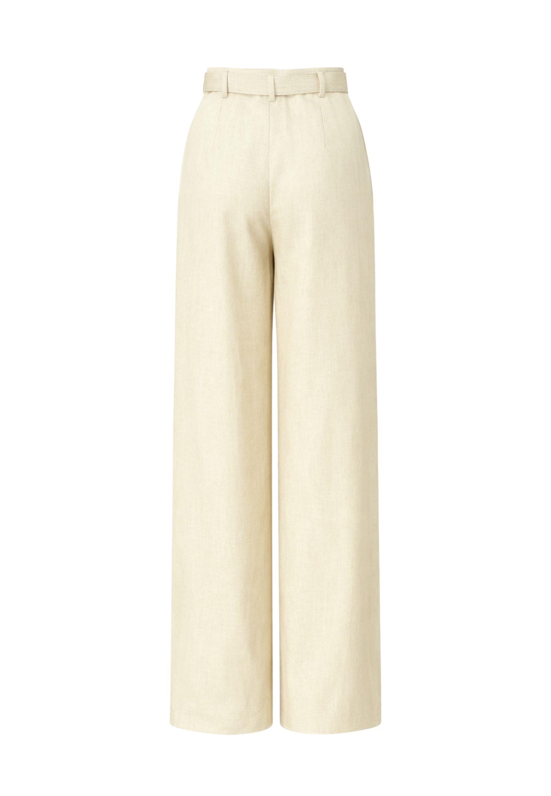 Max Mara Studio - Pantalone wide leg in lino