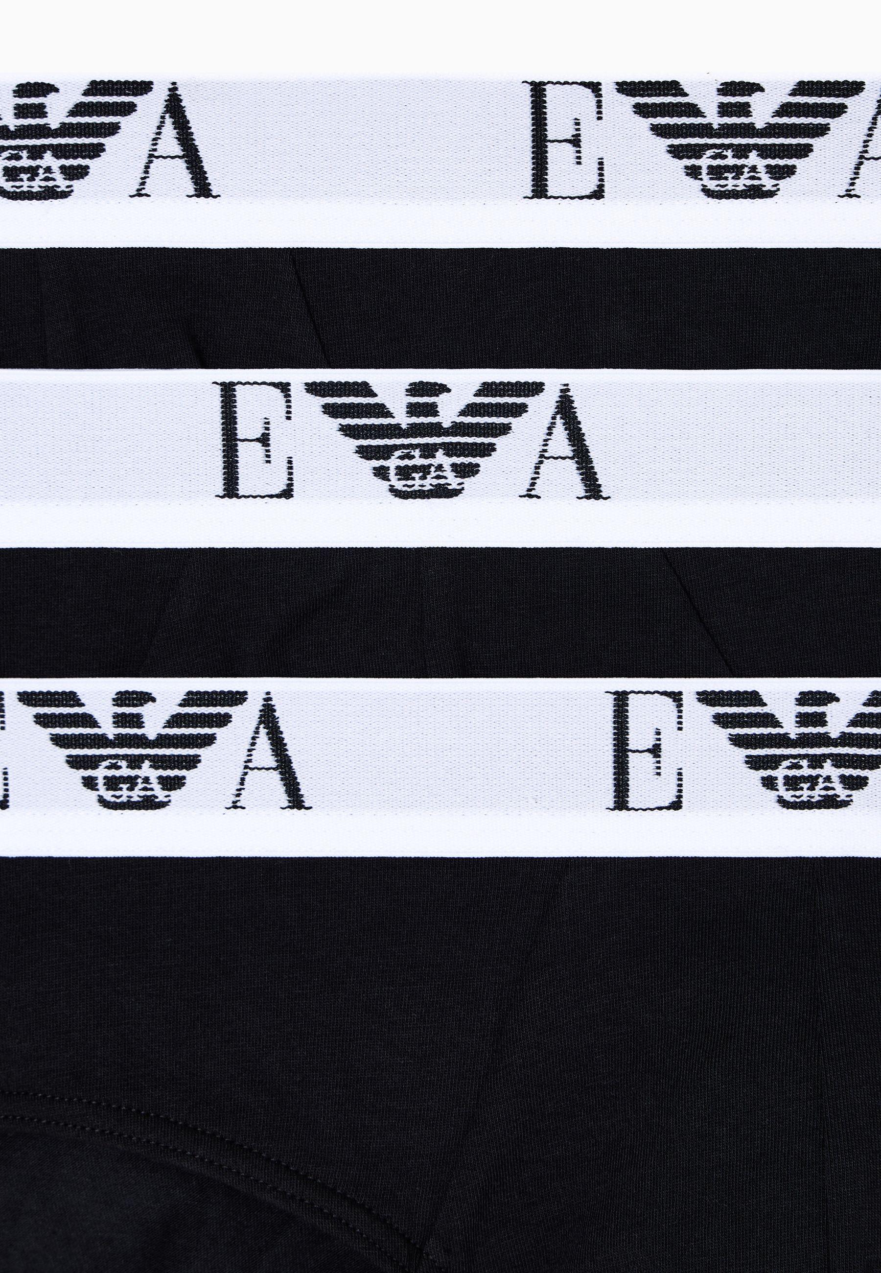 Pack 3 slip Emporio Armani Essentials in jersey stretch di cotone