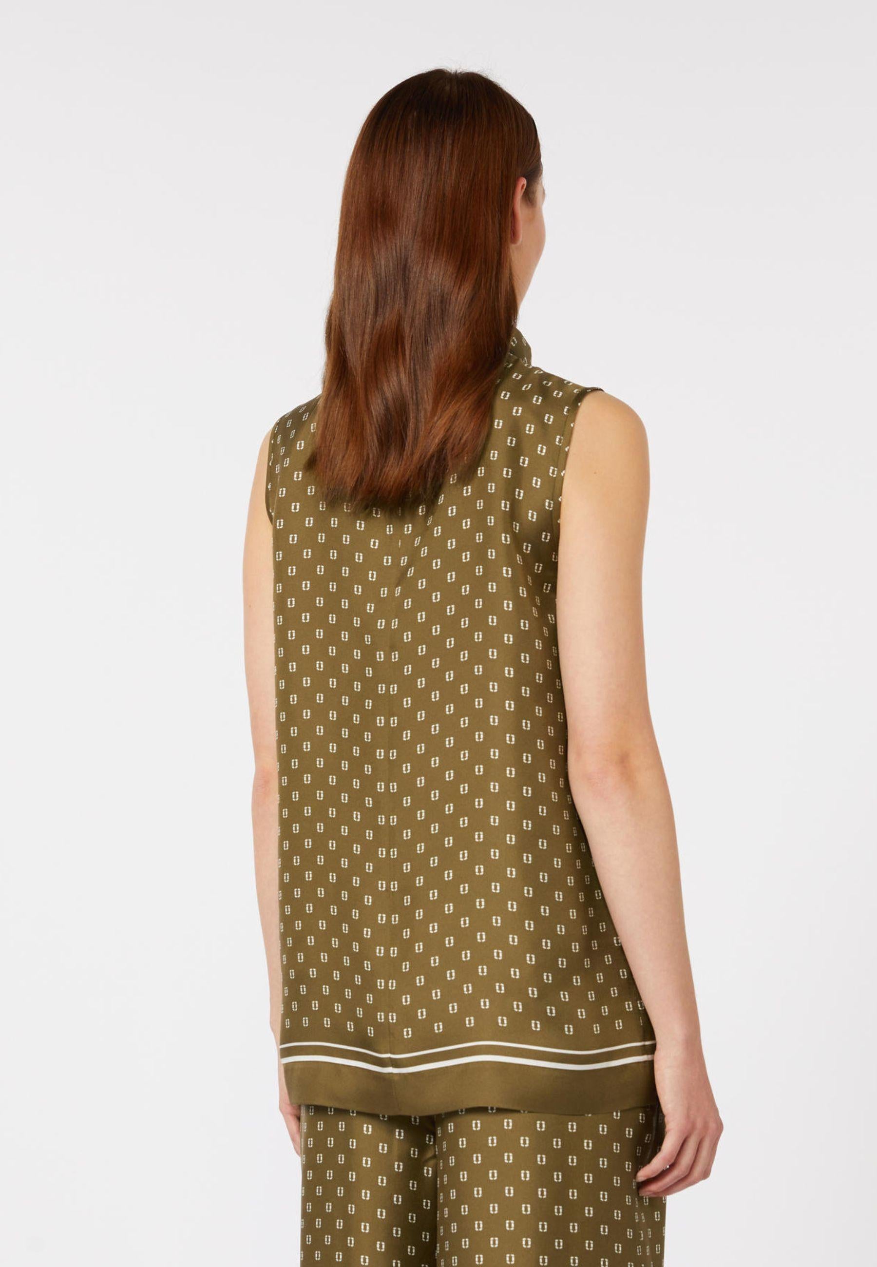 Max Mara Studio - Top in seta con stampa foulard
