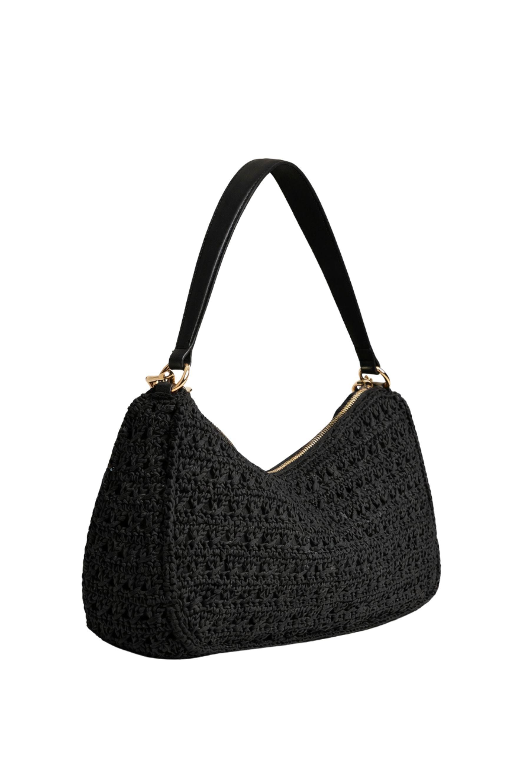 Borsa Hobo "Liliane" Grande in Rafia Crochet