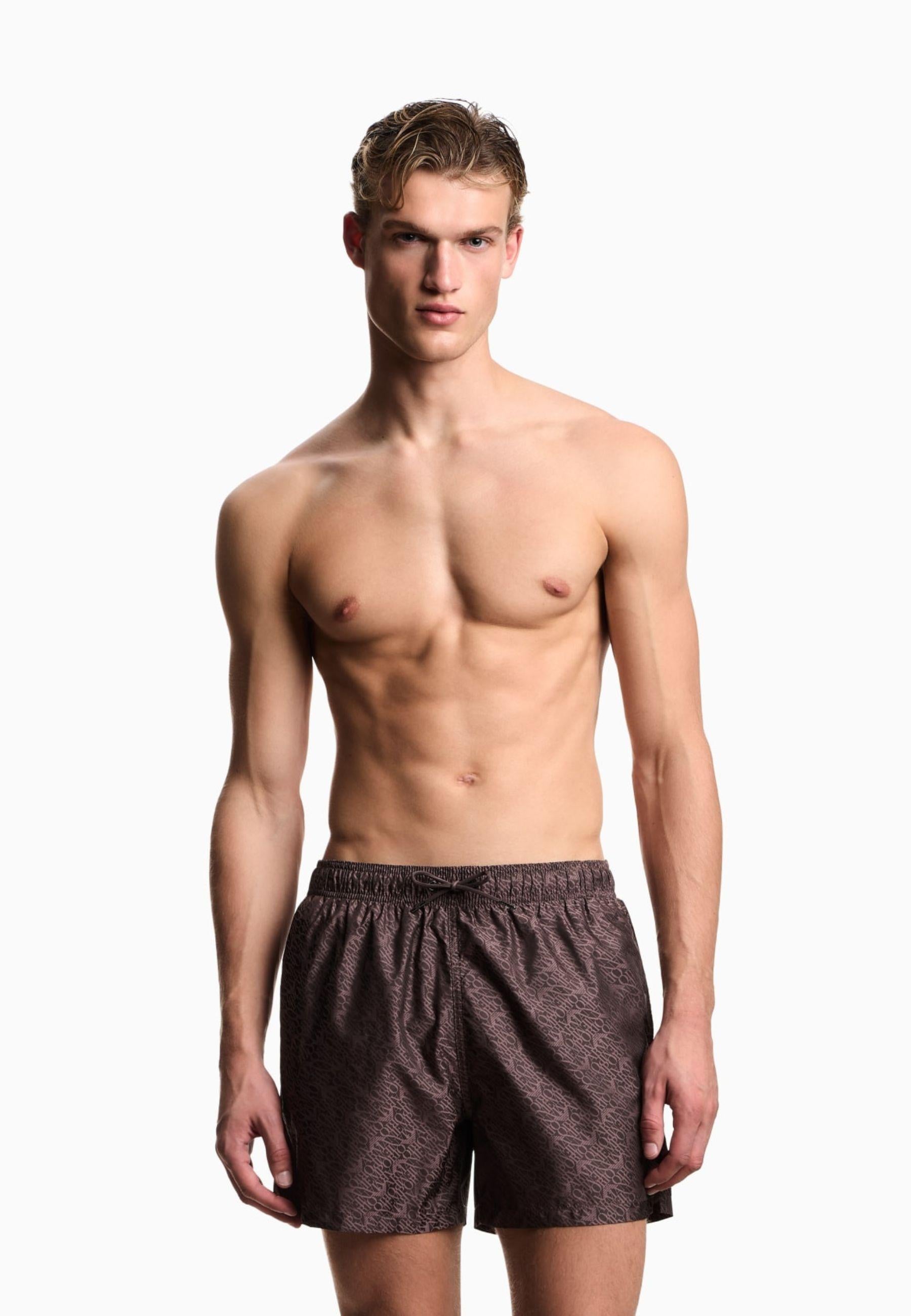 EMPORIO ARMANI - Costume Shorts Jacquard Logo All Over