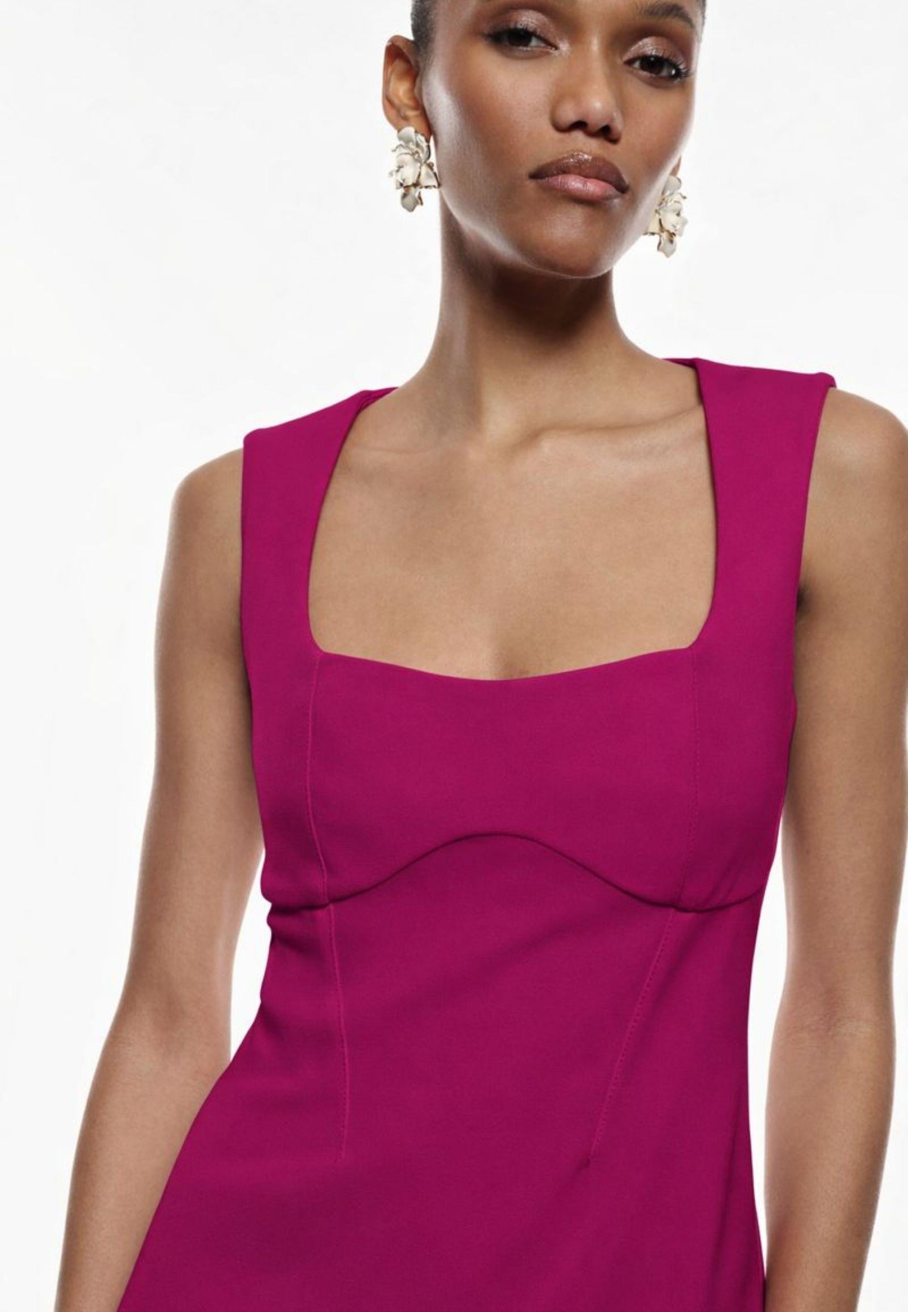Abito Imperial midi magenta