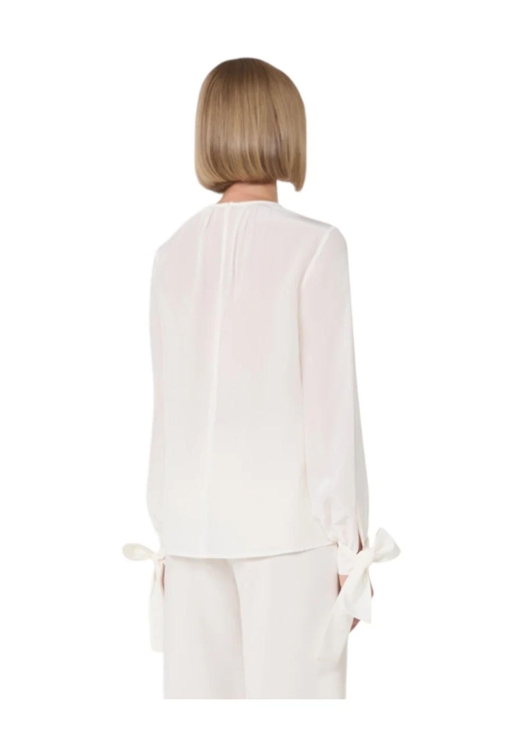 Max Mara Studio - Blusa EDOTTO in seta con fiocco ai polsi