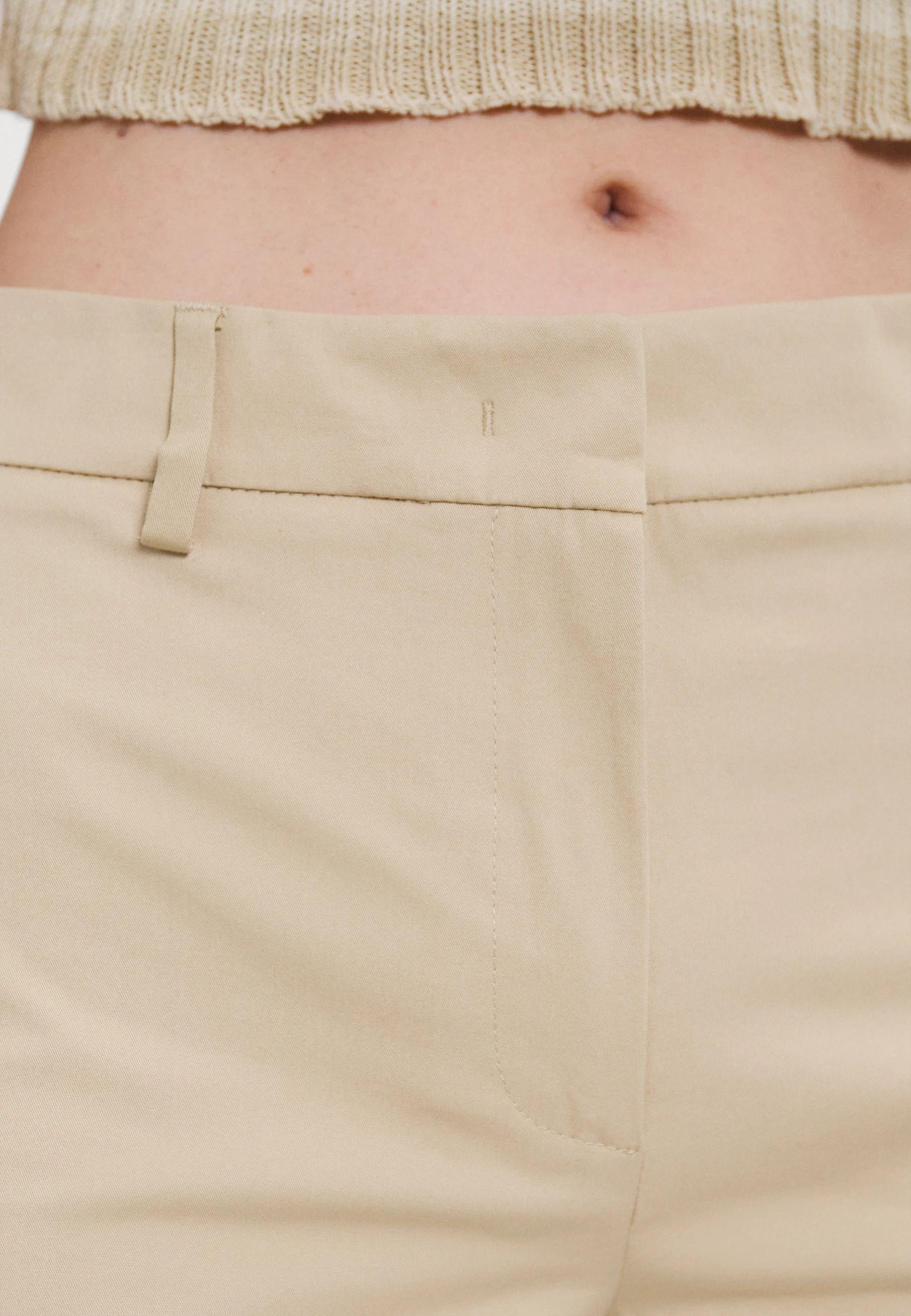 Pantalone Slim Fit in Gabardina di Cotone Stretch