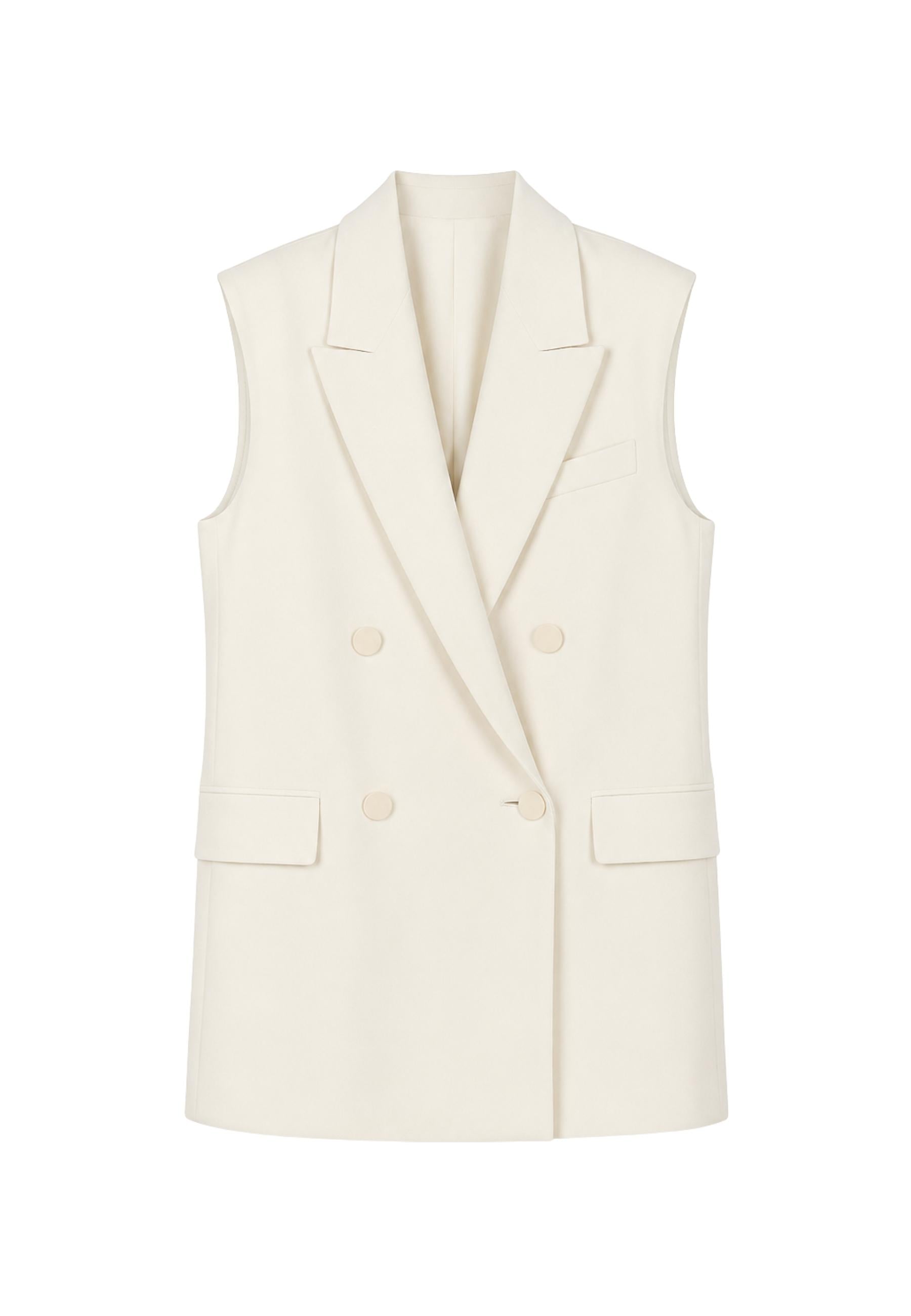 Max Mara Studio Gilet Pomez in tessuto cady