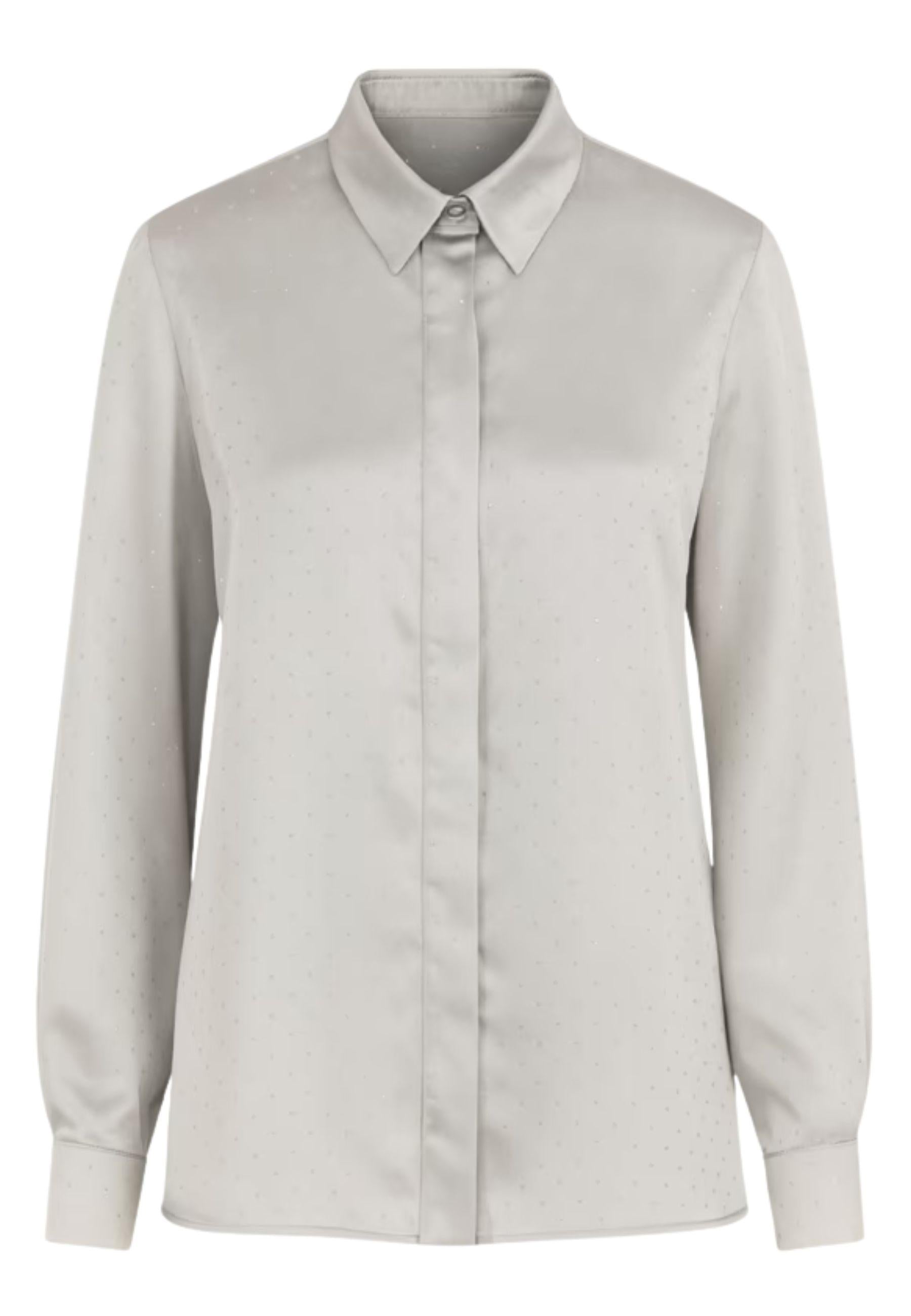 ACTUALEE - Camicia donna in seta con maniche lunghe