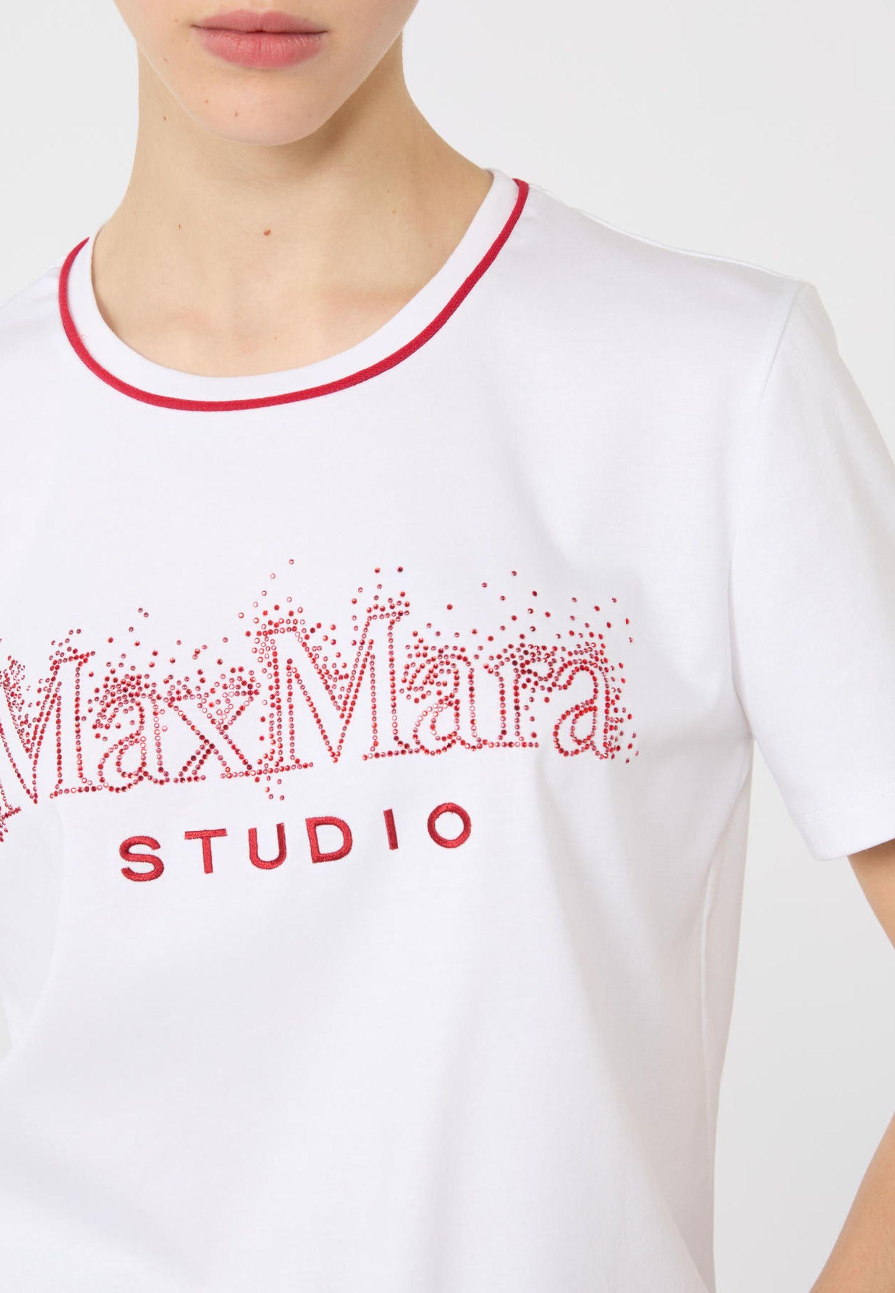 T-shirt Max Mara Studio in cotone con logo