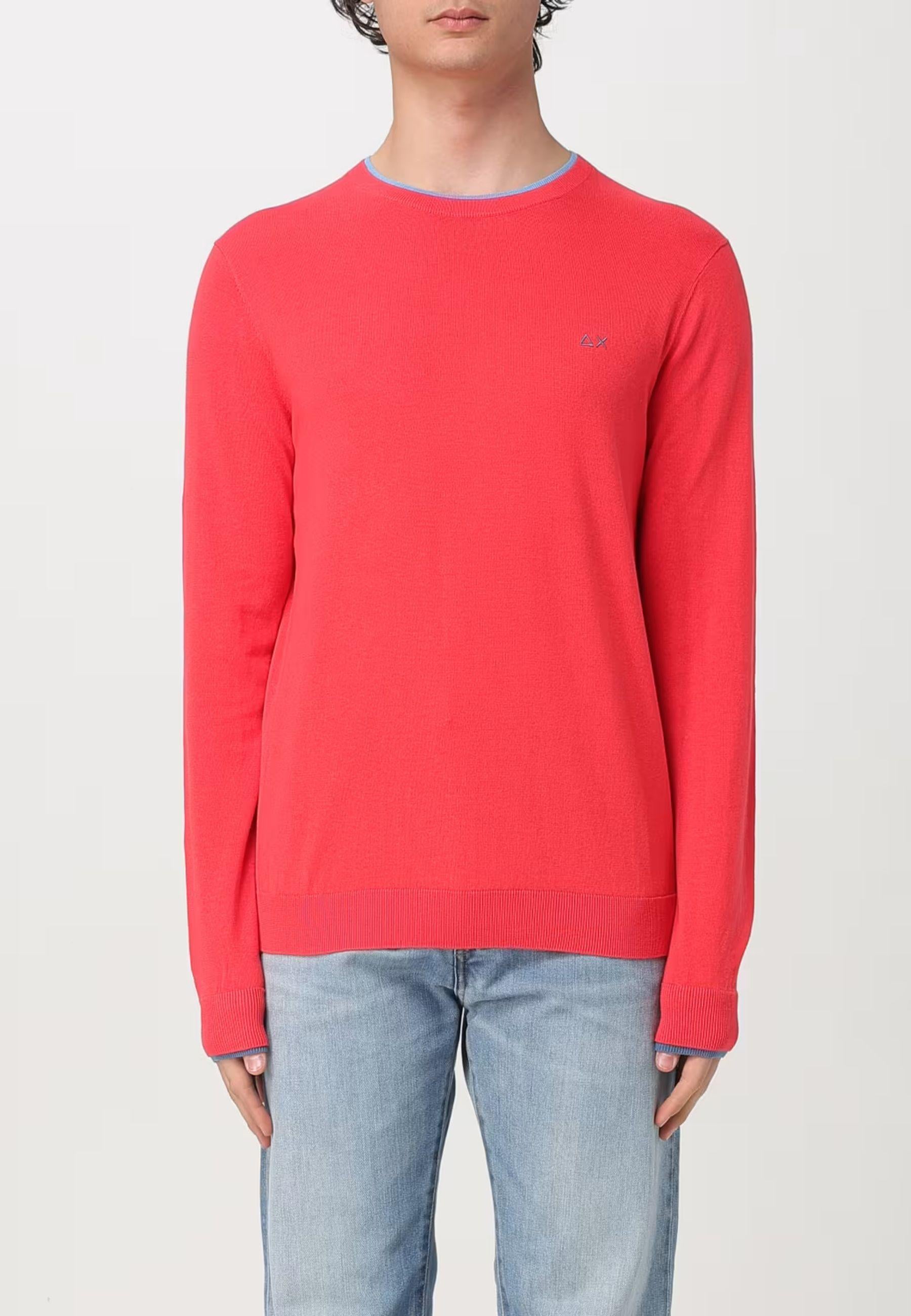 Sweater meck double rib Rosso
