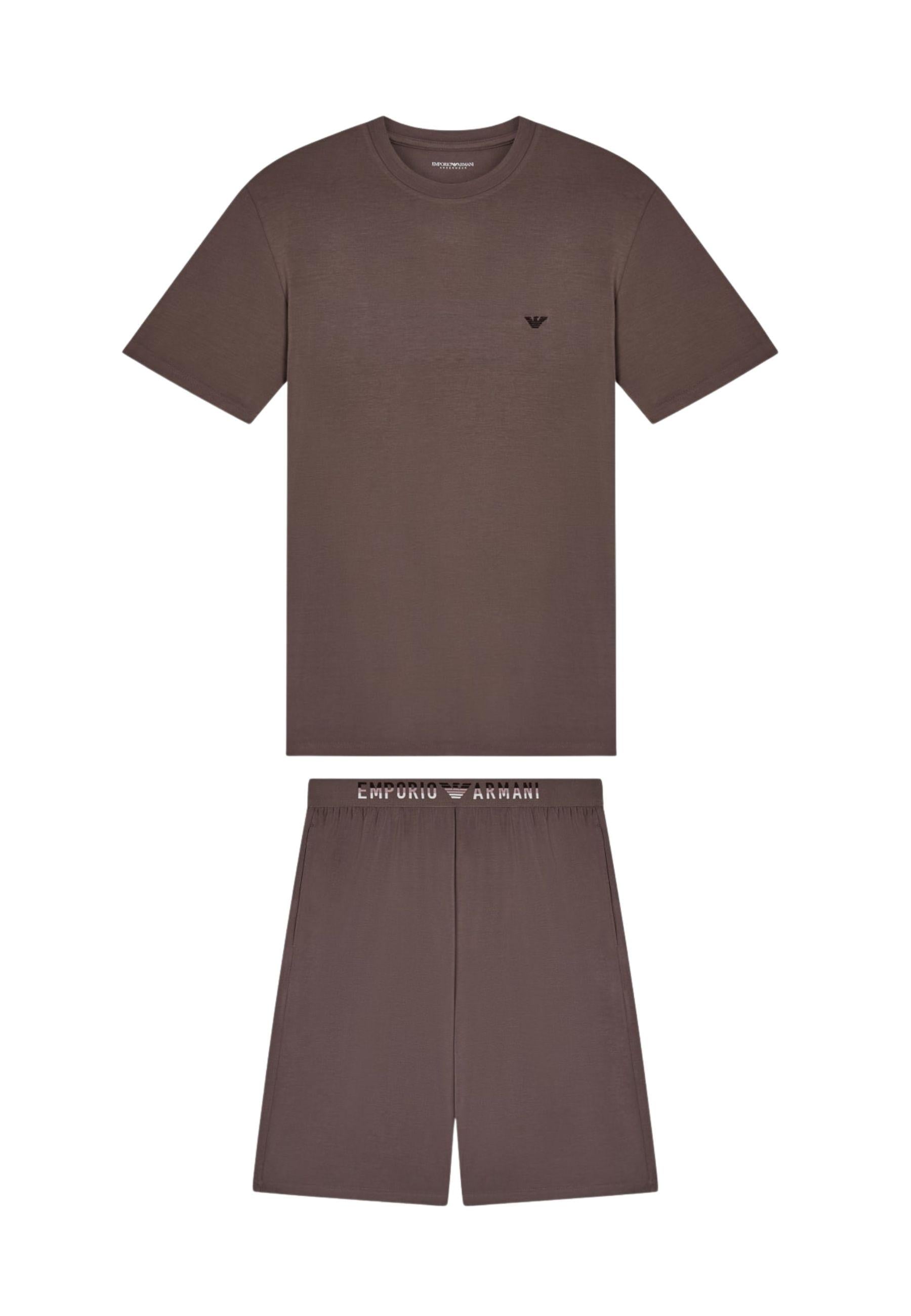 EMPORIO ARMANI - Pigiama con Bermuda in Soft Modal