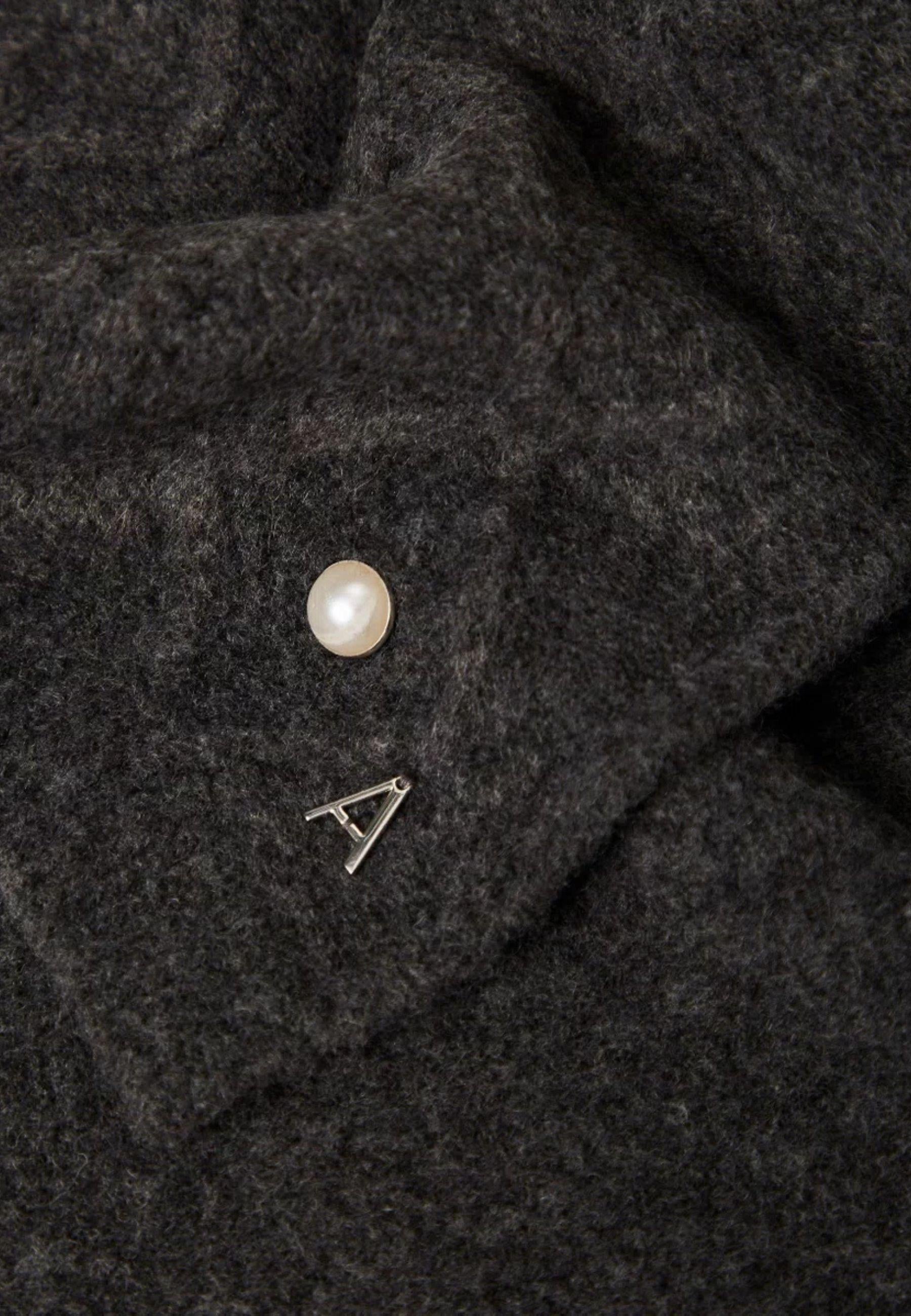 Sciarpa Actitude in Maglia con Perle e Motivo a Trecce