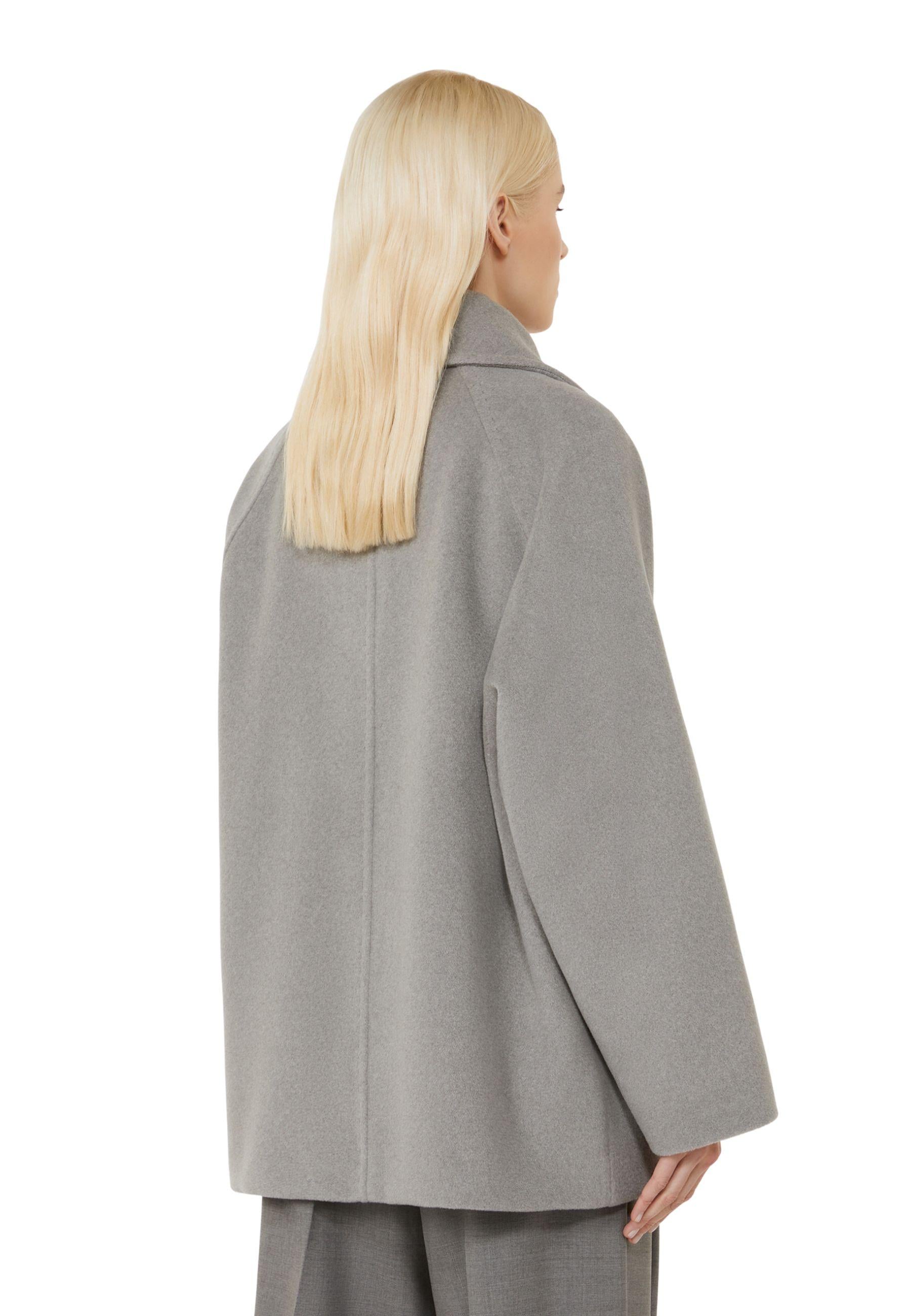 Cappotto corto doppiopetto Max Mara in lana vergine - grigio