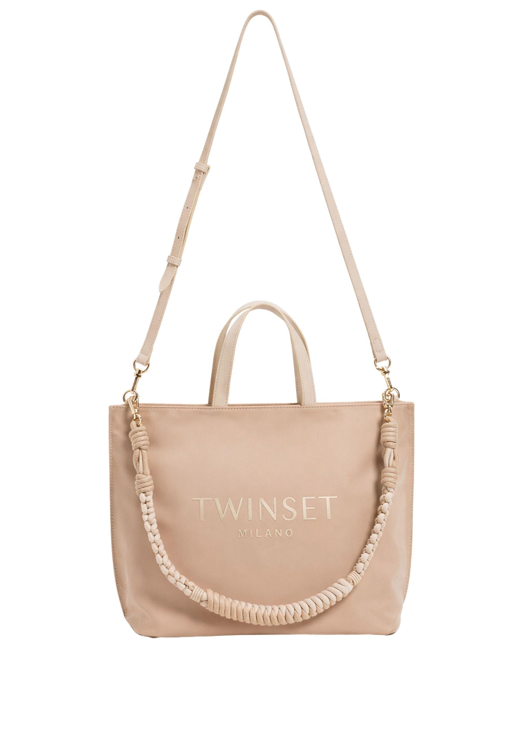 Borsa shopper con logo Twinset
