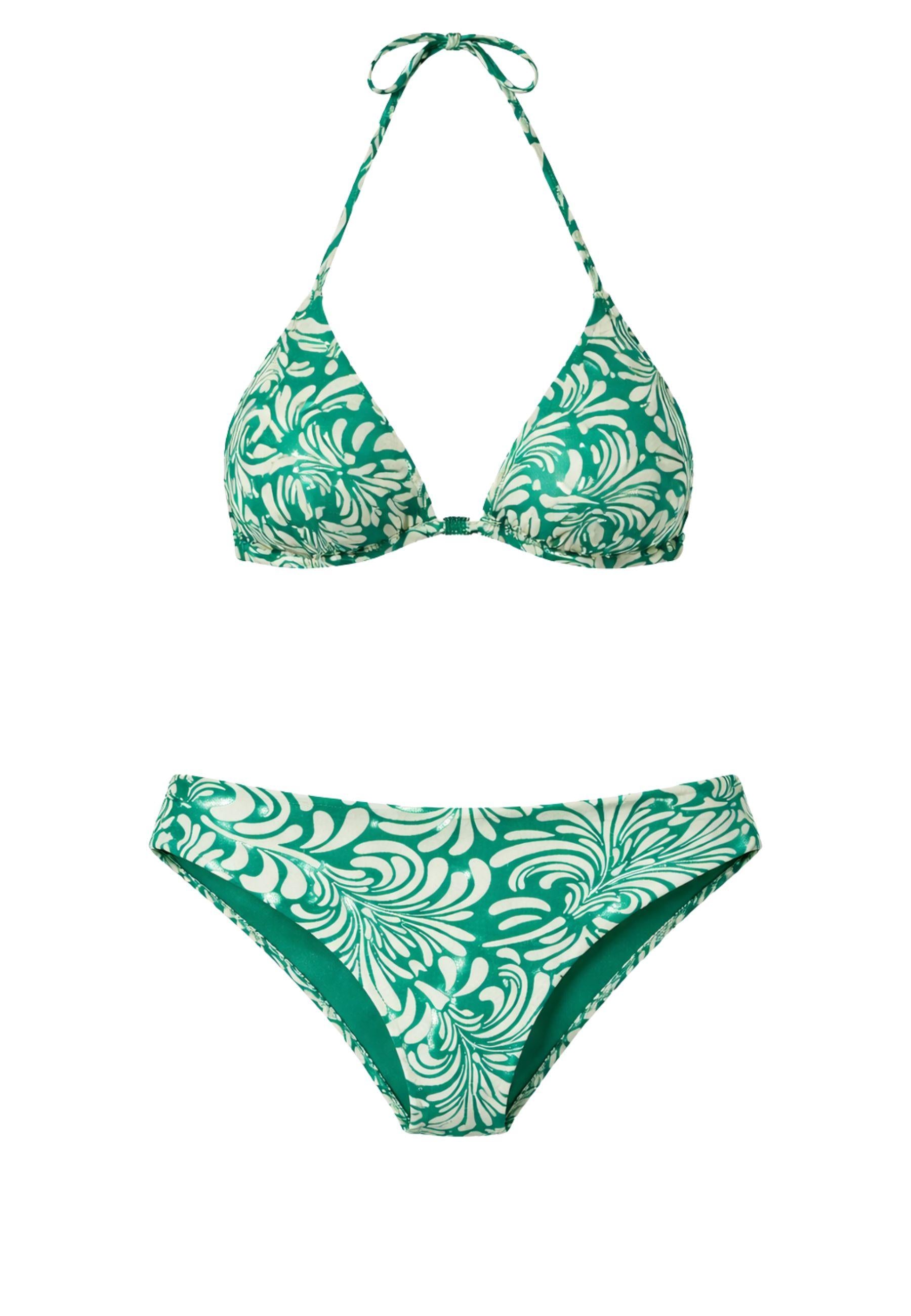 Twinset Bikini a triangolo con stampa tropicale - Coppa B