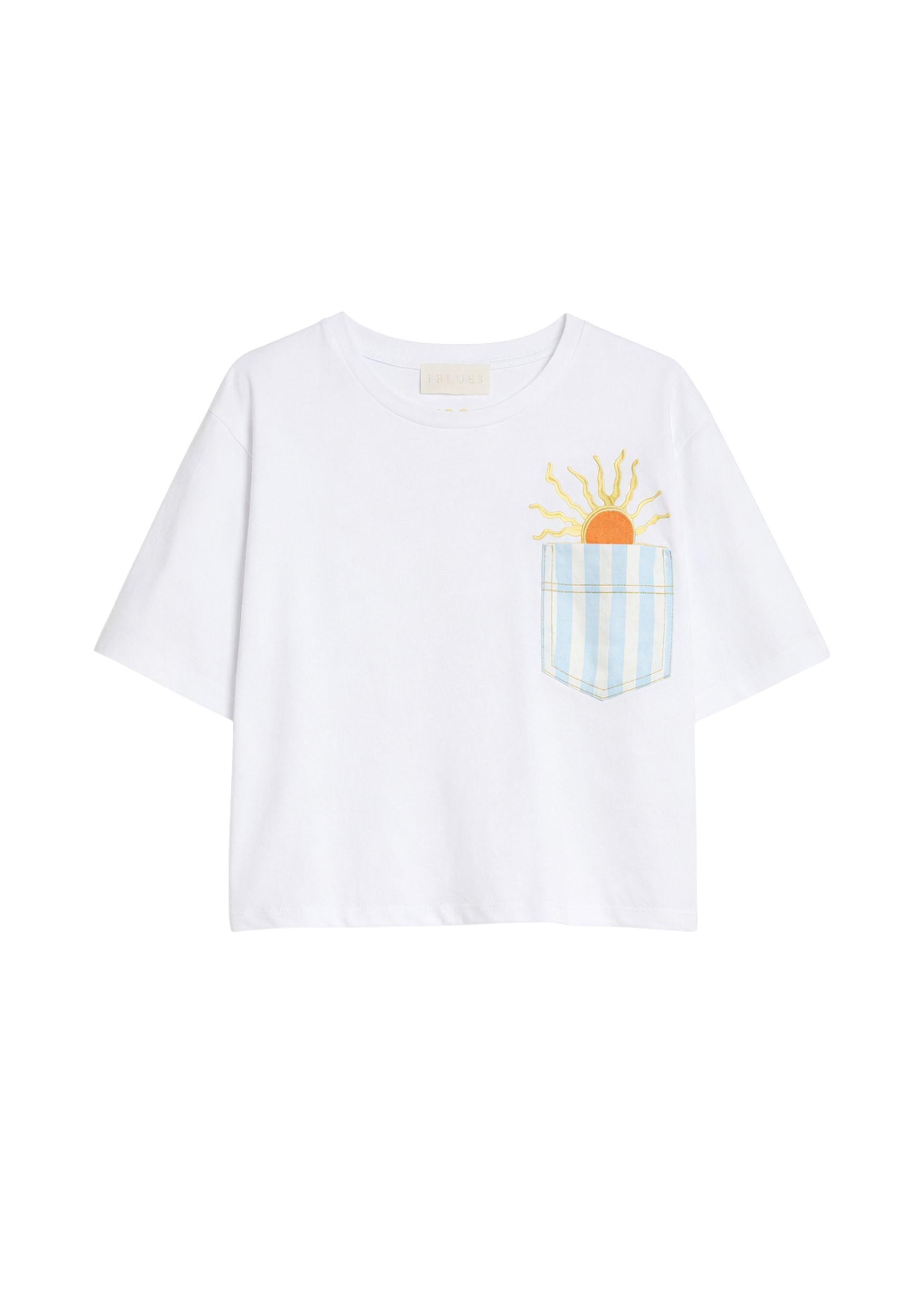 iBlues - T-shirt in jersey di cotone con stampa e ricamo