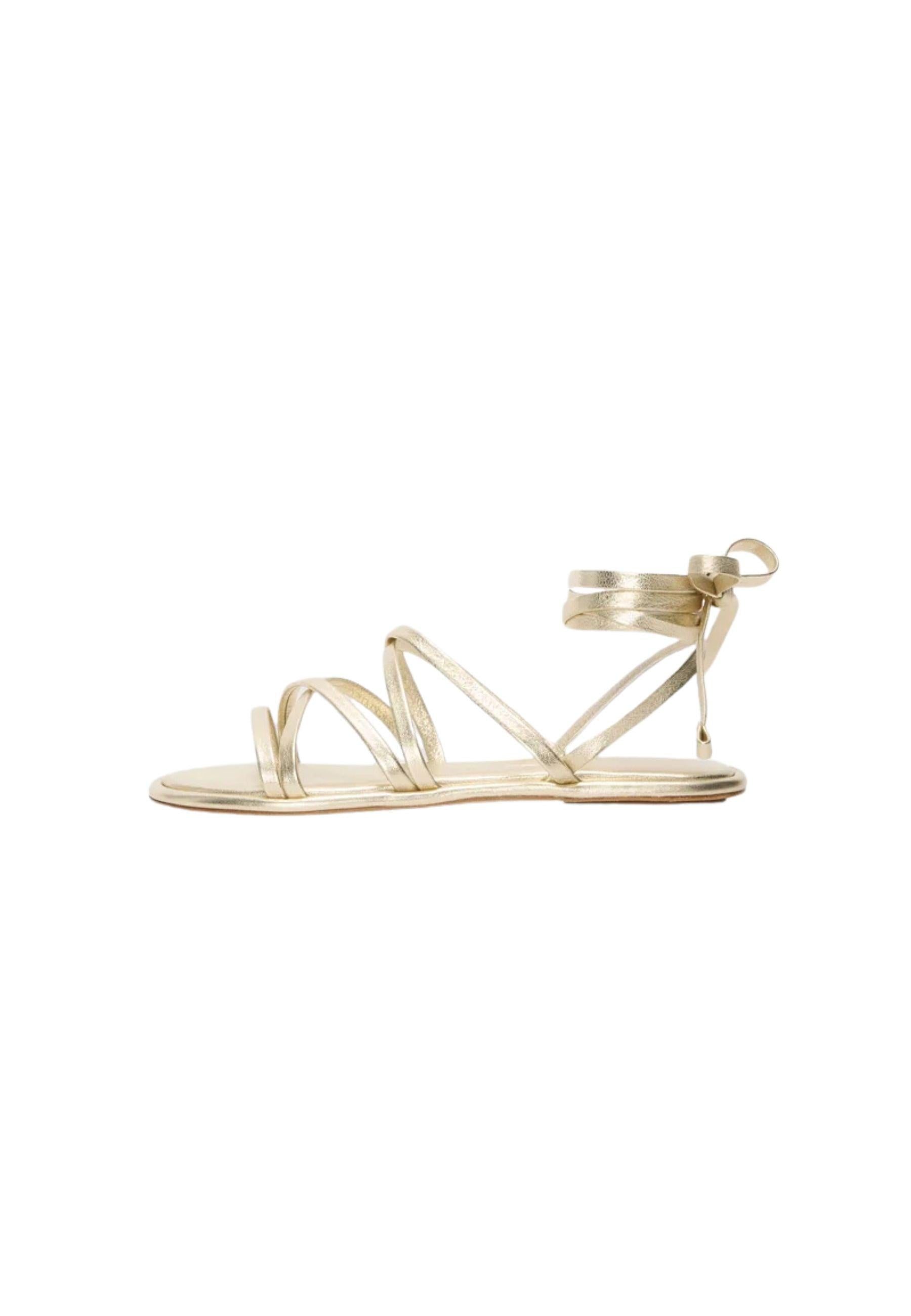 Weekend Max Mara - Sandali Fiabe con cinturino in pelle dorata
