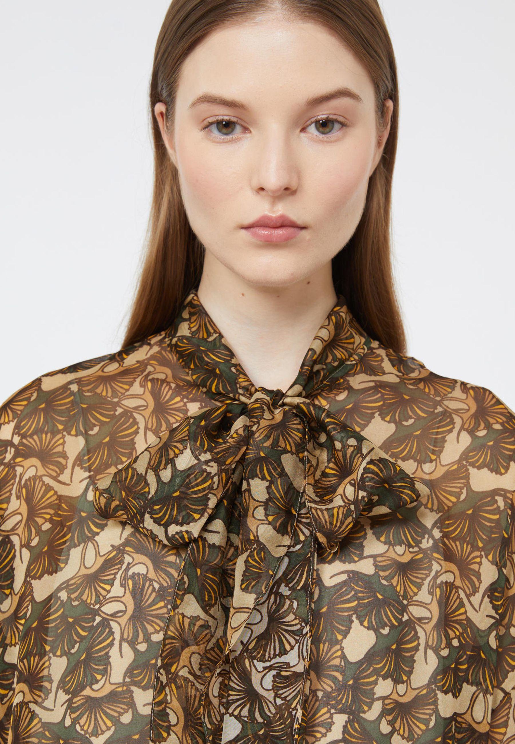 Max Mara Studio - Blusa in chiffon di pura seta stampata