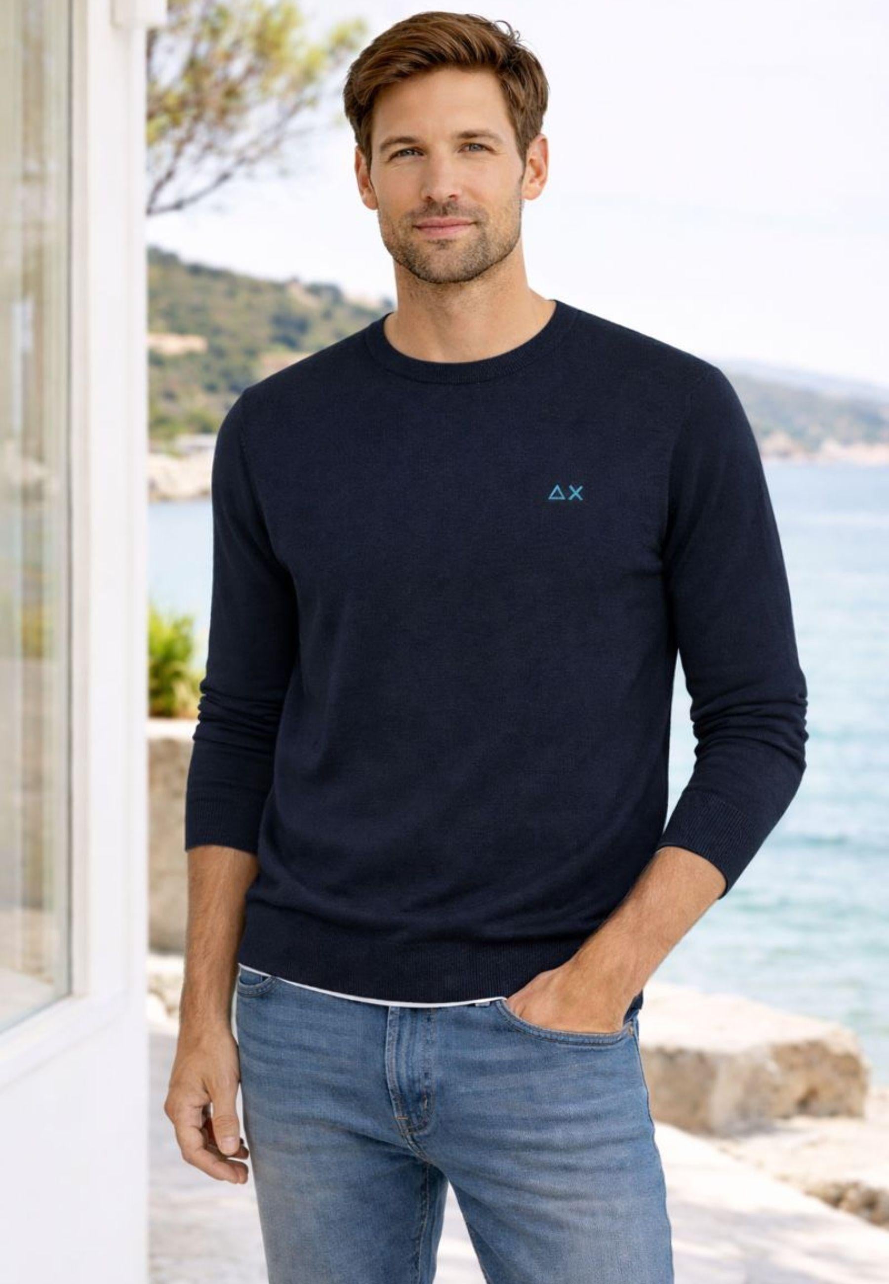 Maglia SUN68 girocollo in cotone