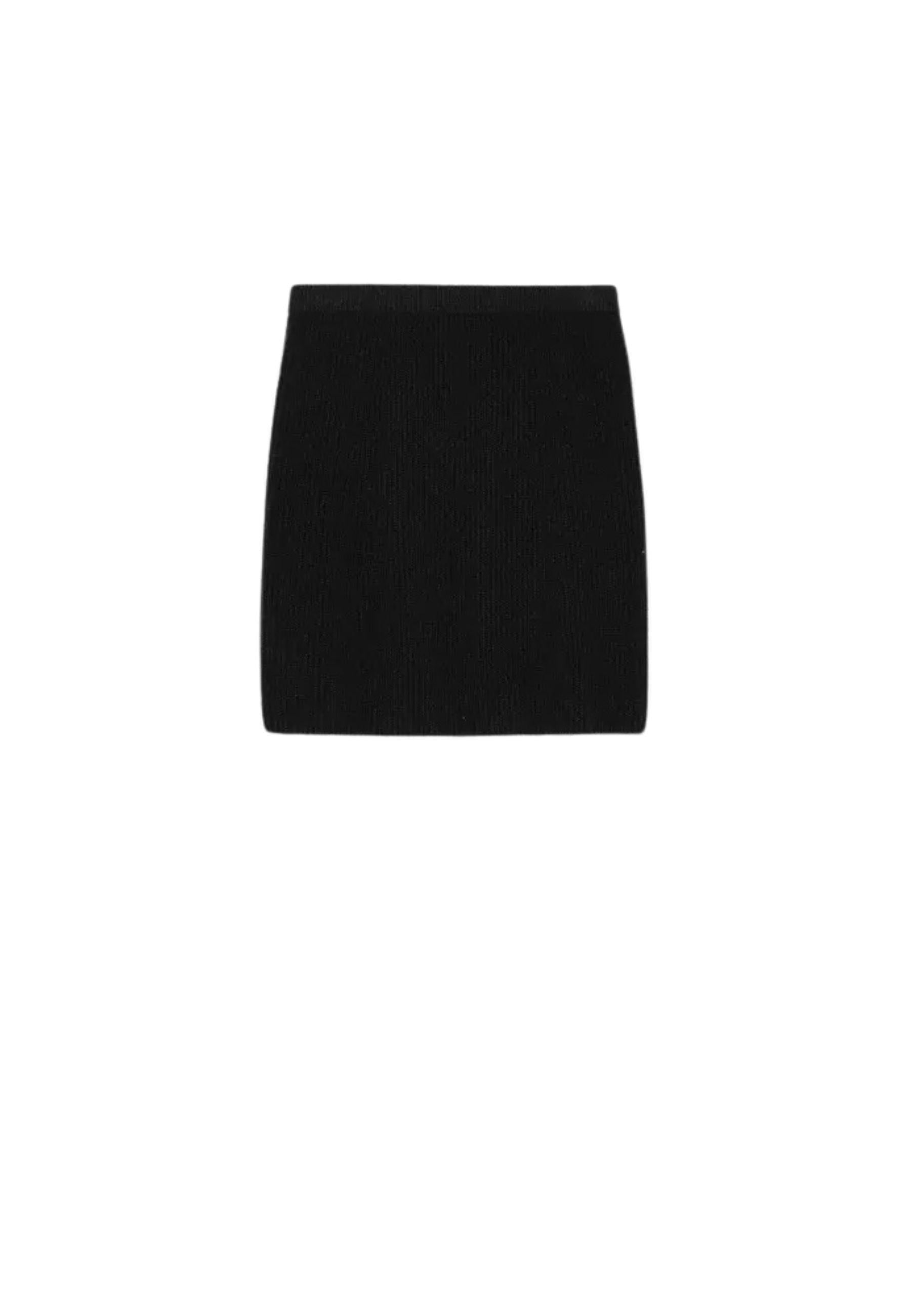 Sportmax - Minigonna in misto cashmere a coste