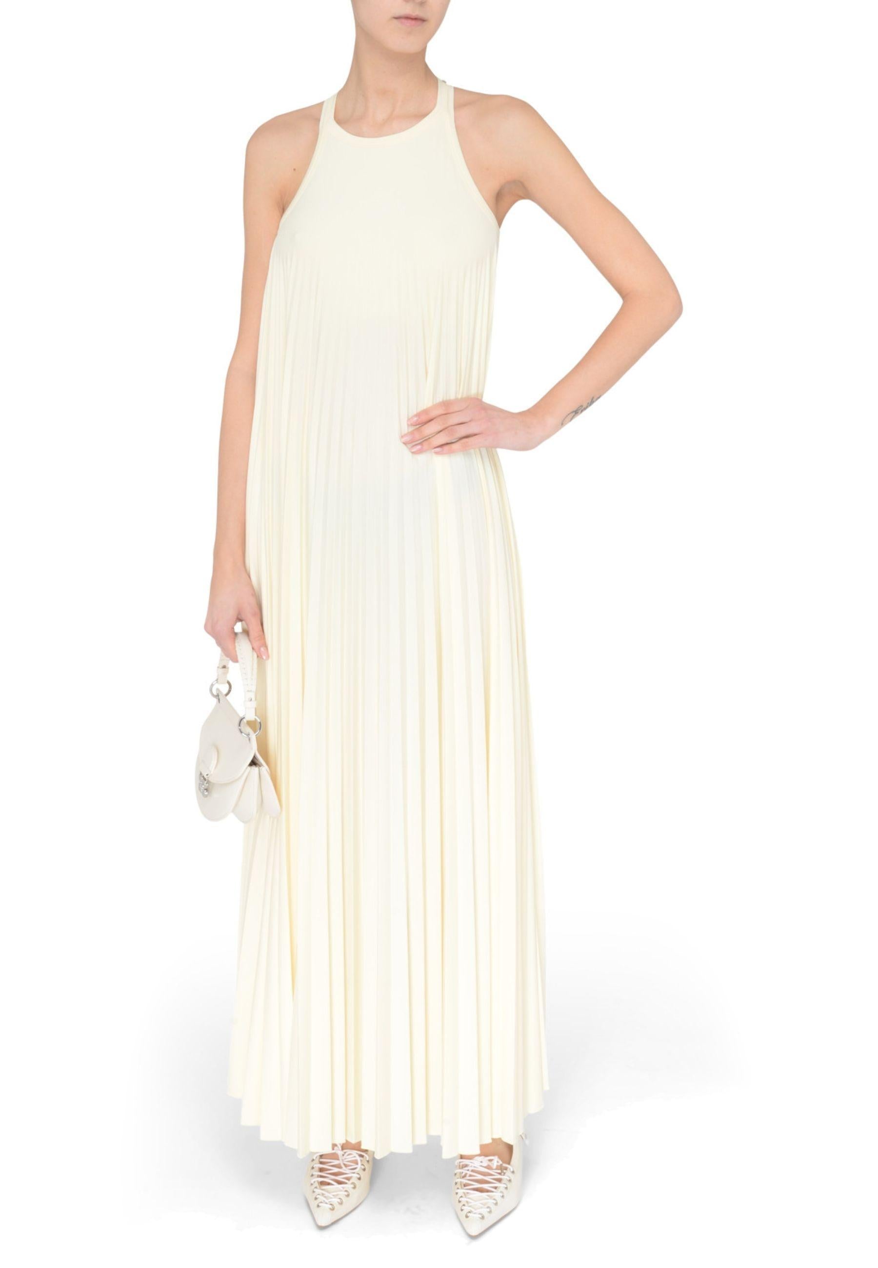 Sportmax - Abito lungo Verdier in jersey plissé