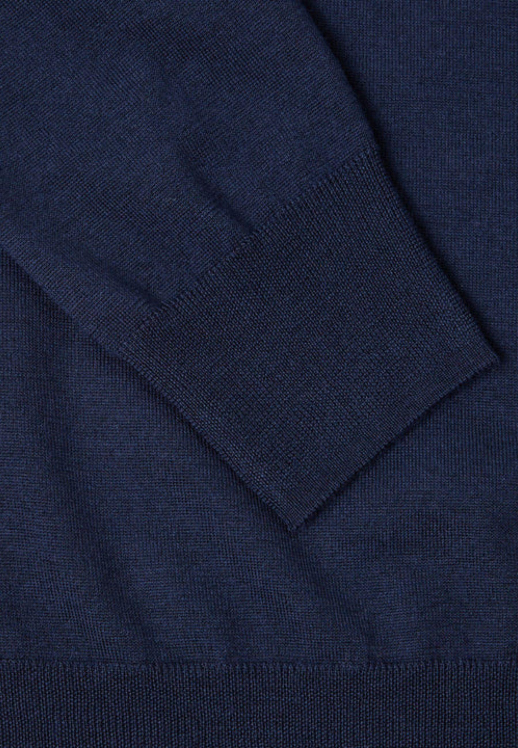 Girocollo Blu Navy in Lana Merino Extrafine