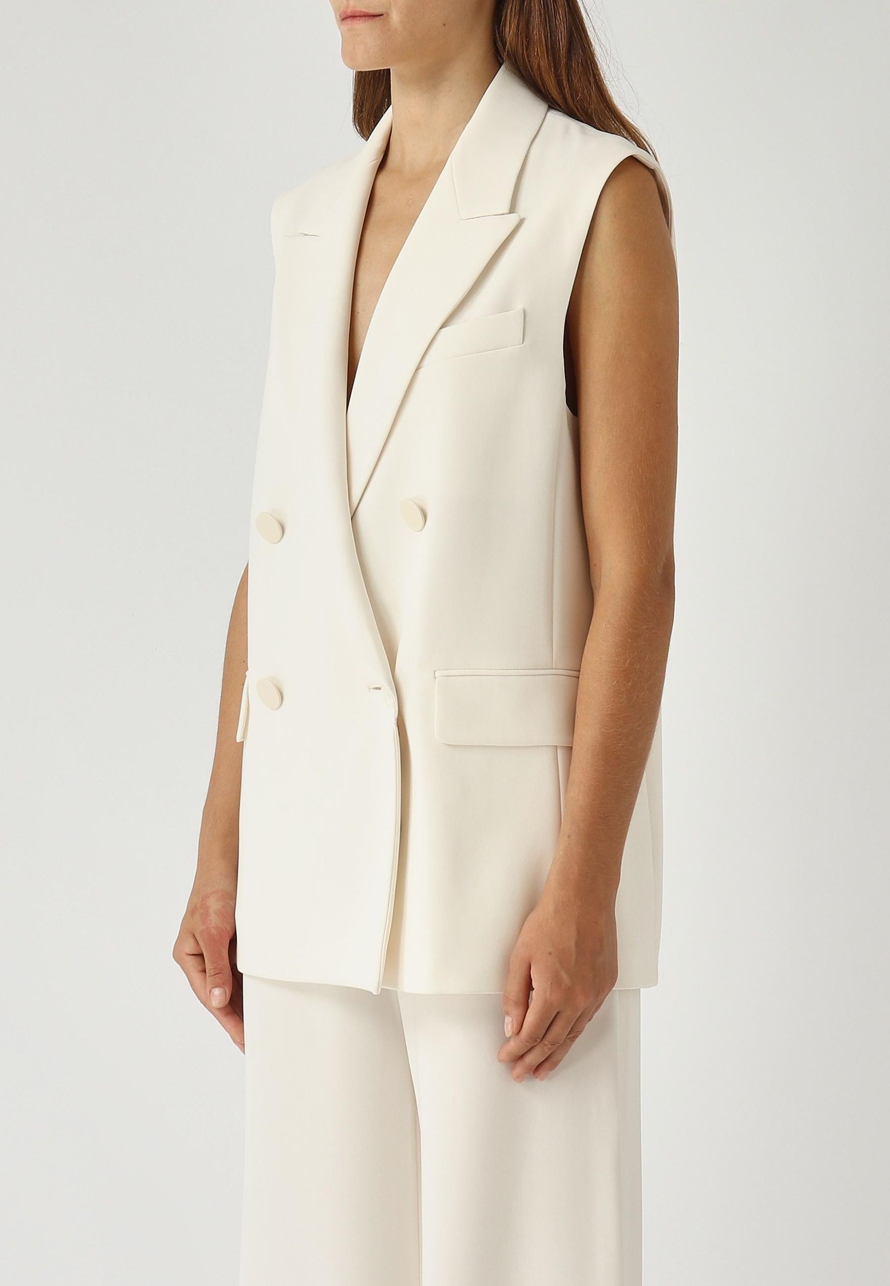 Max Mara Studio Gilet Pomez in tessuto cady