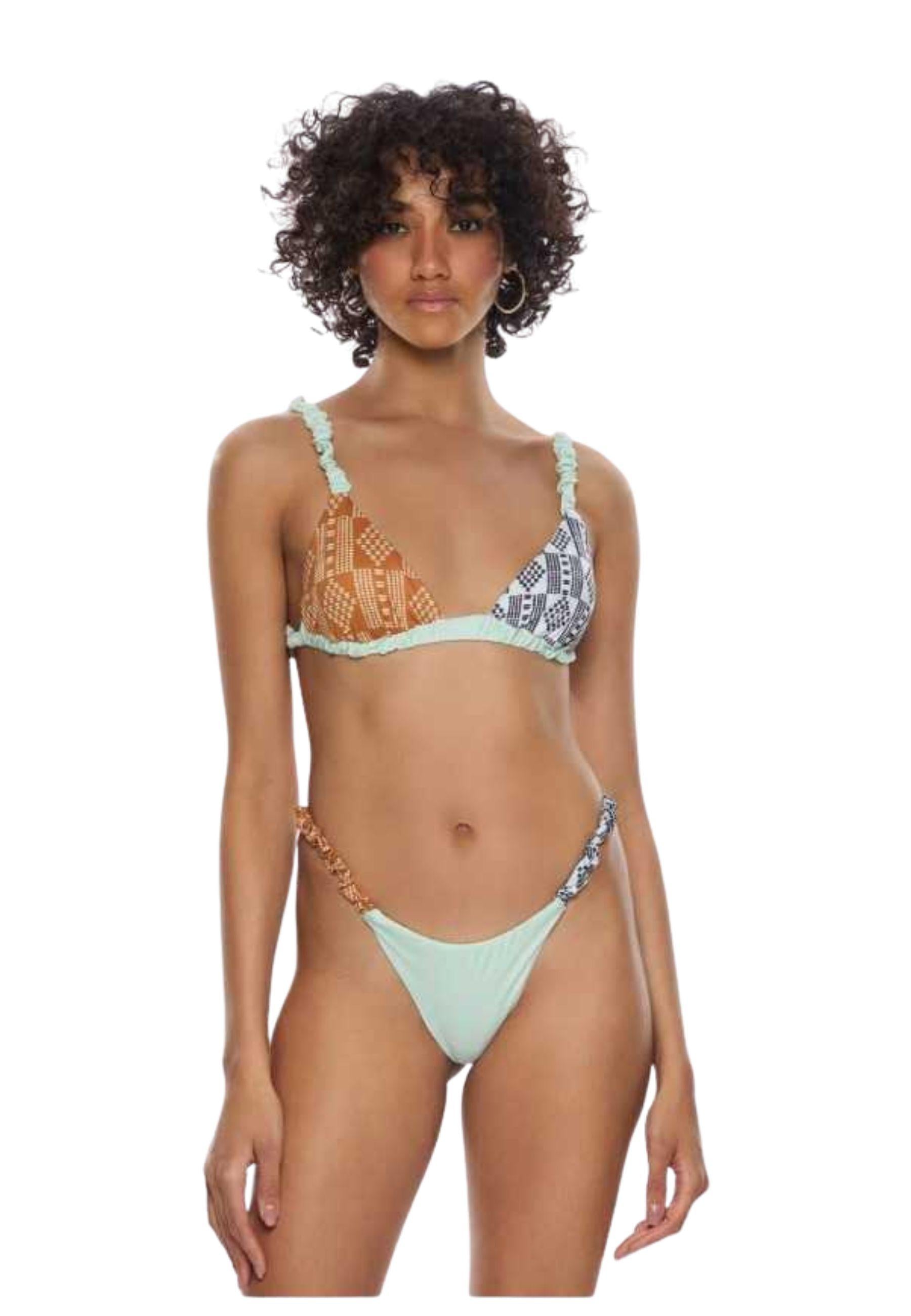 Bikini donna triangolo con fantasia tribale