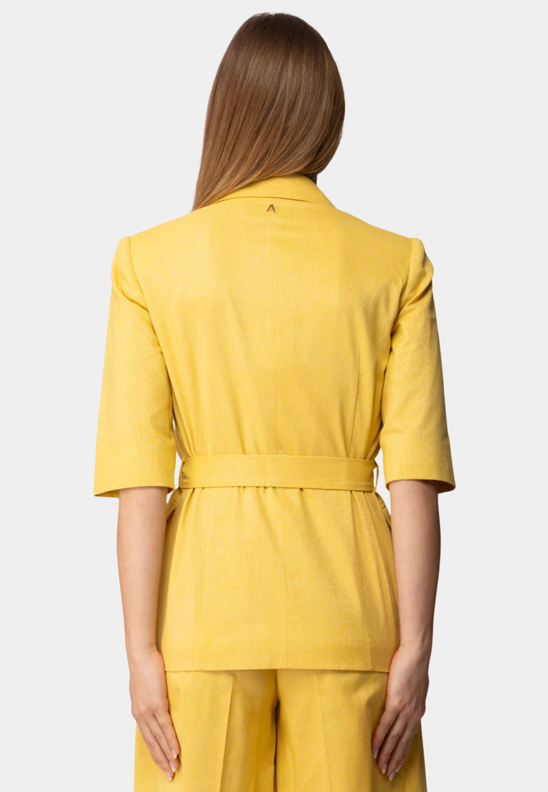 Blazer Actitude in misto cotone e lino lurex