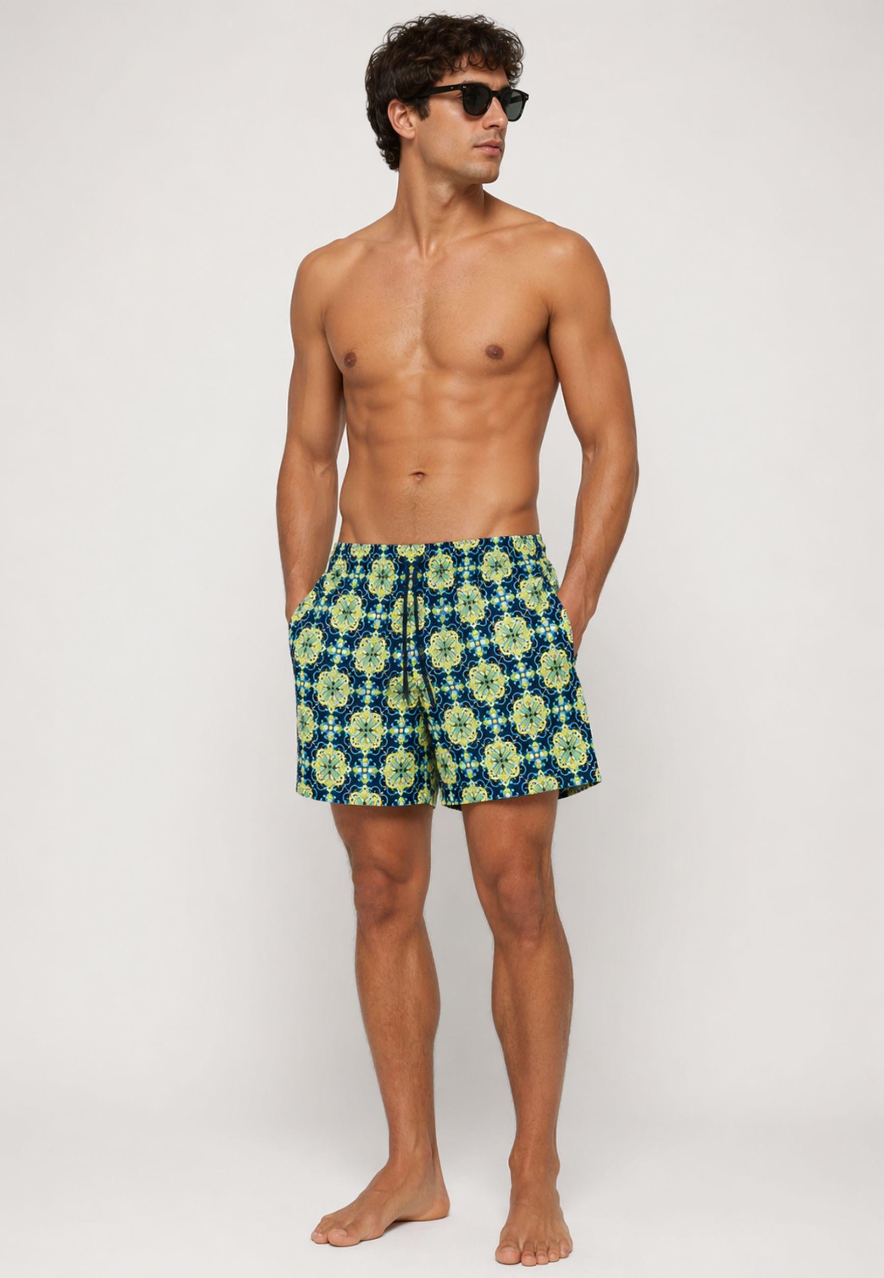 Costume da bagno Riviera in micropoliestere tecnico - stampa esclusiva