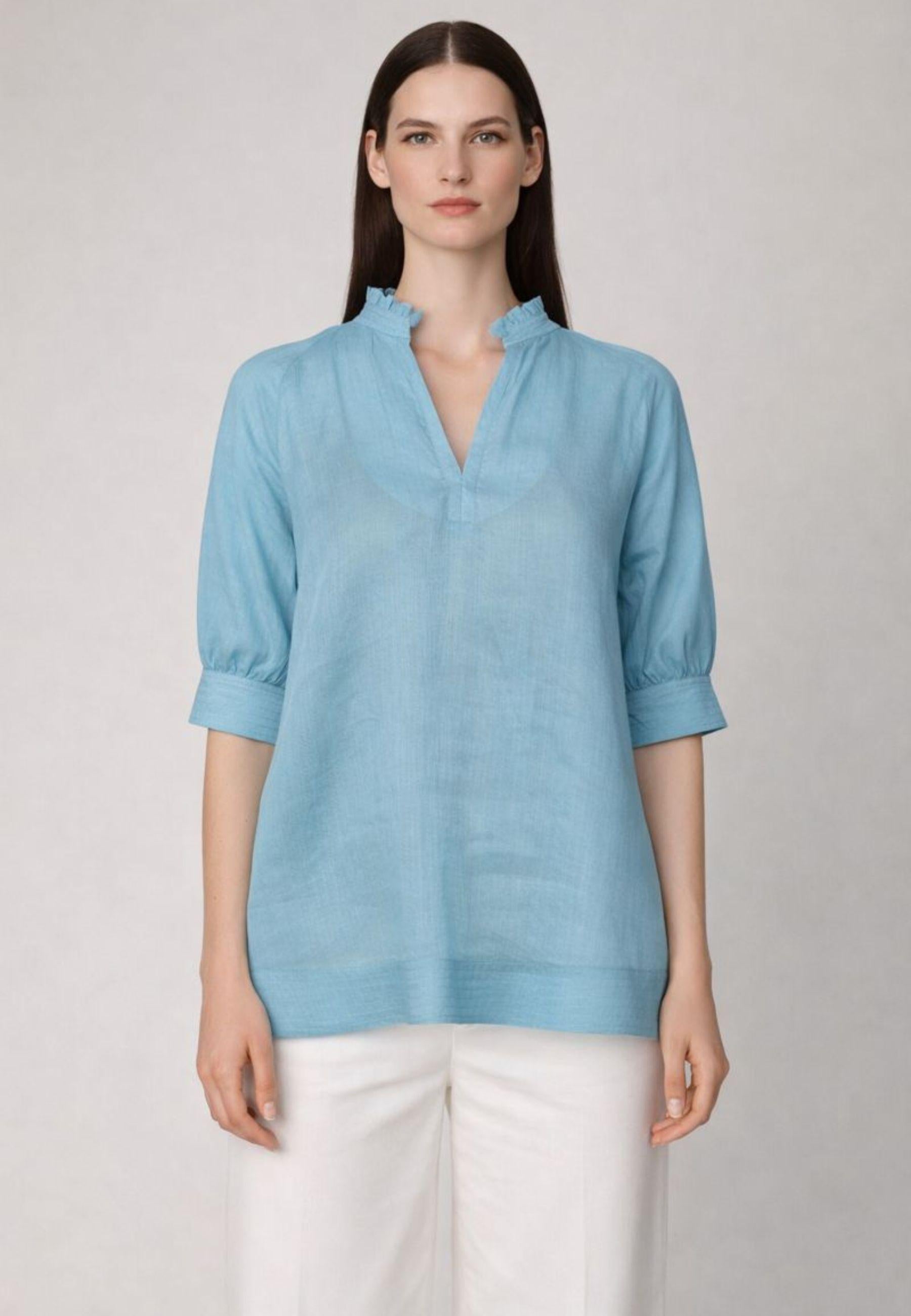 Blusa in garza ramiè