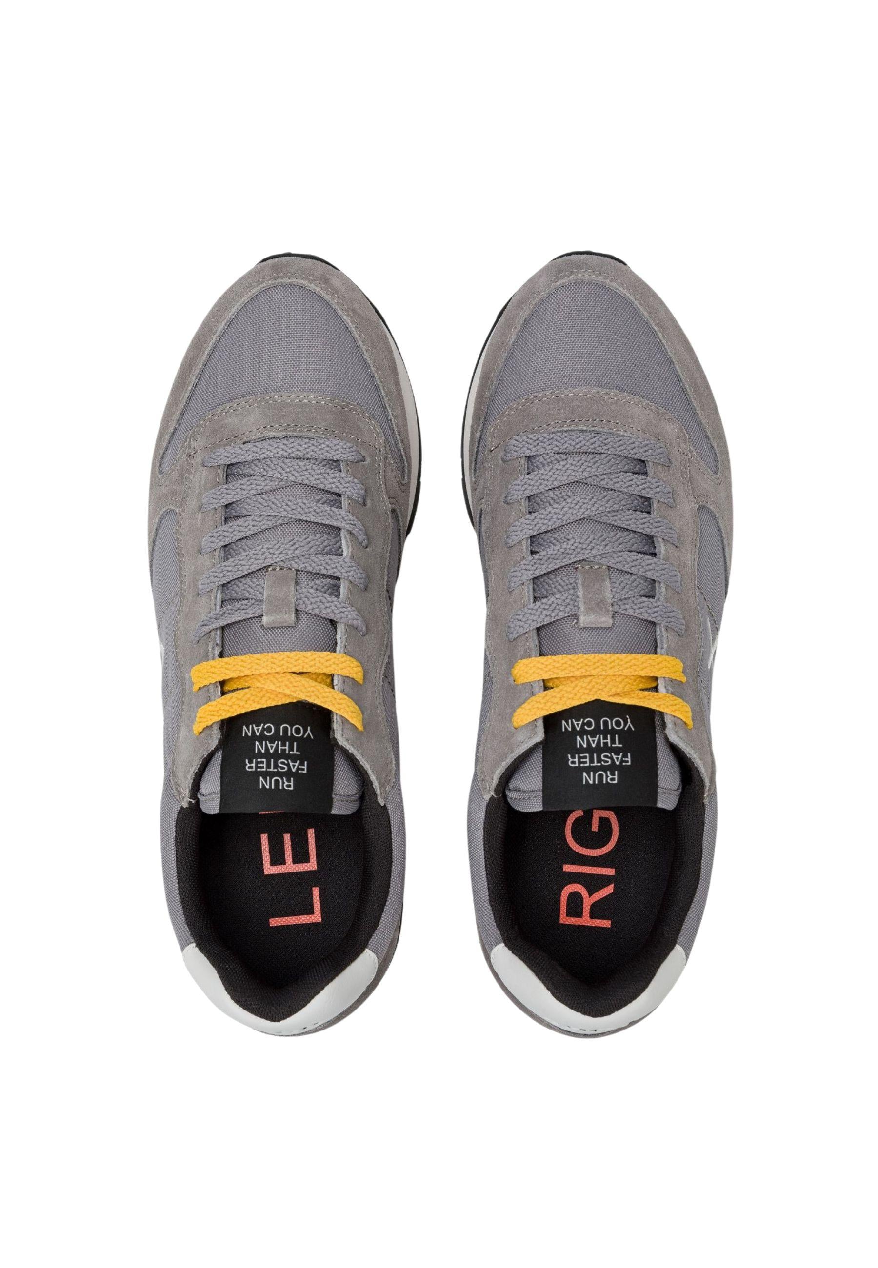 Sneaker Tom in nylon e suede grigio medio