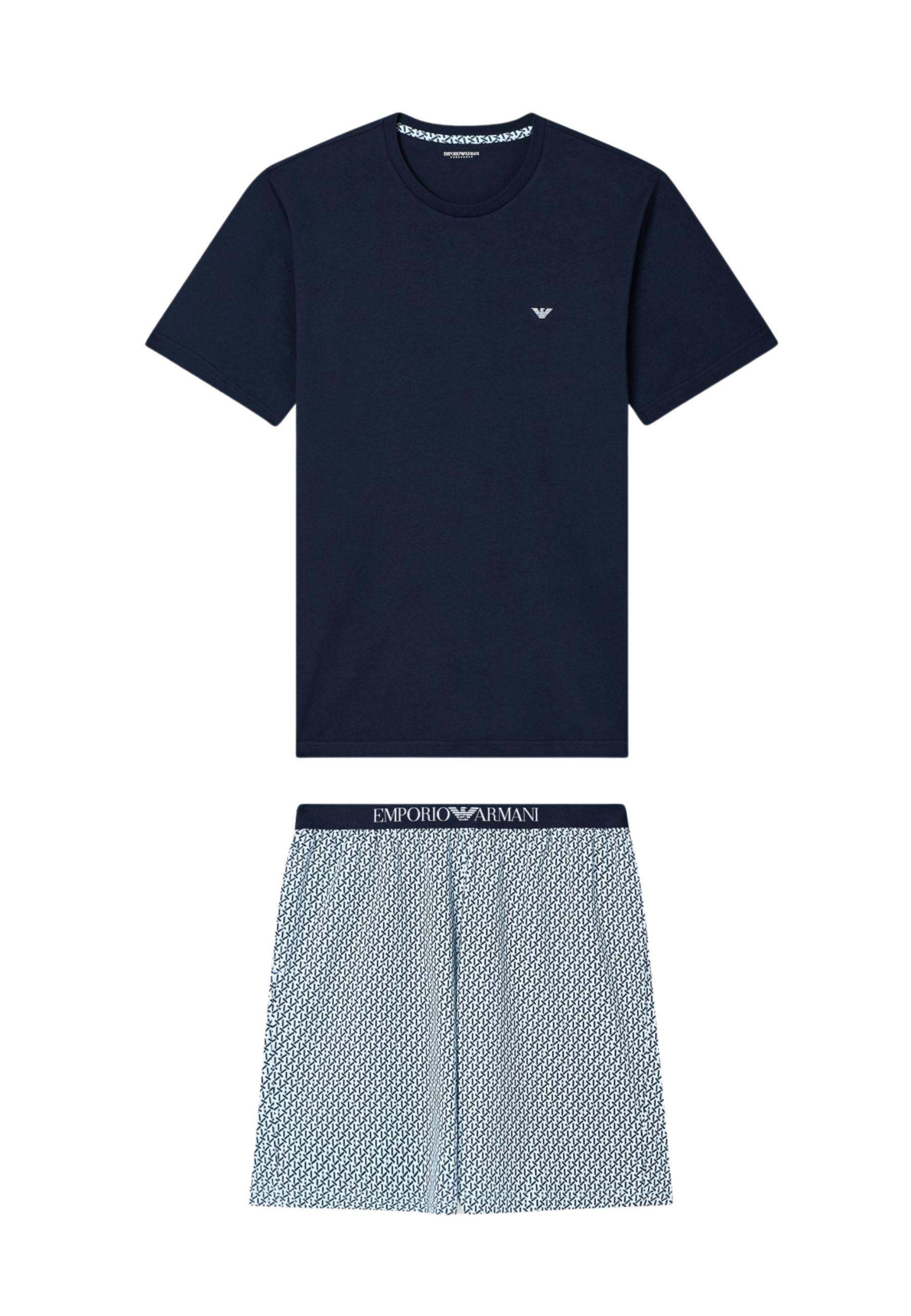 Emporio Armani - Pigiama 2 pezzi in jersey di cotone