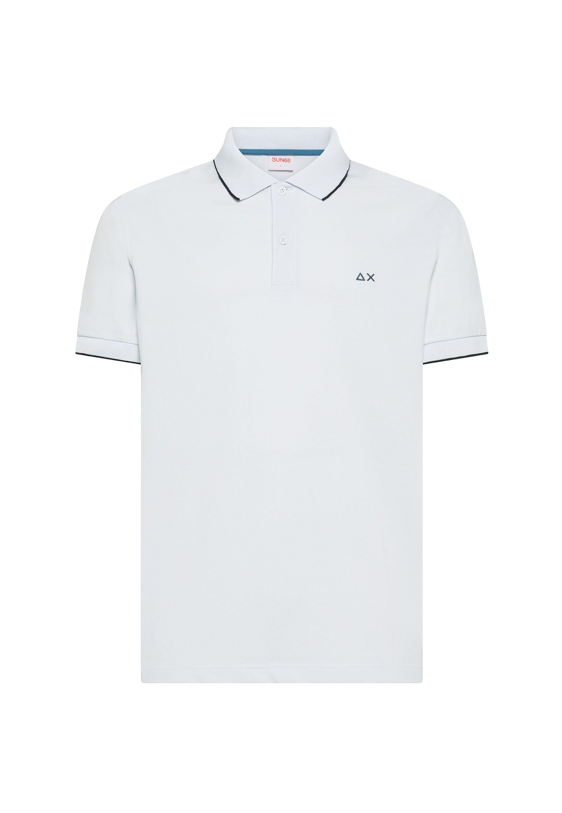 Polo con dettagli a contrasto in cotone bianco