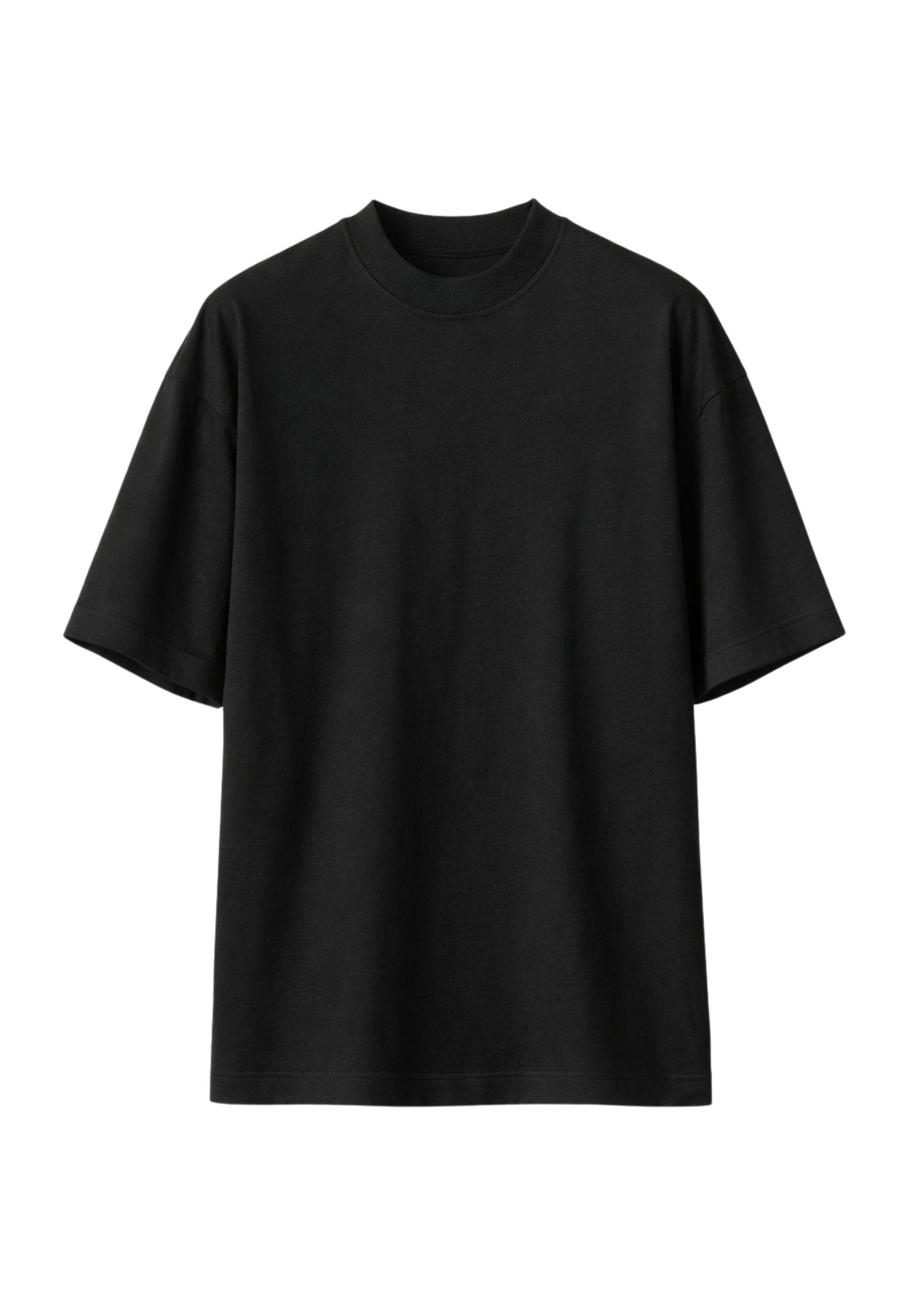 Paolo Pecora - T-shirt oversize nera in cotone
