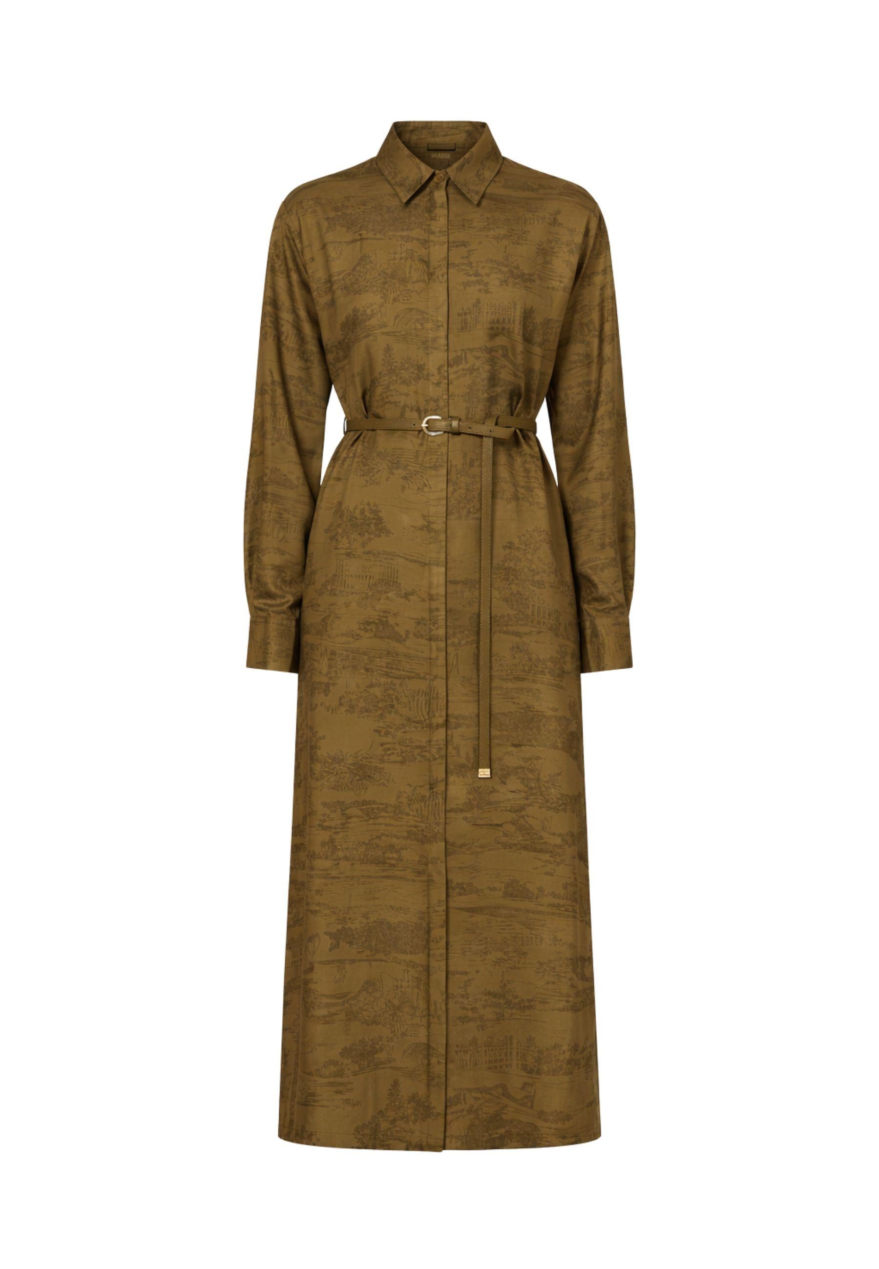 Max Mara Studio - Abito chemisier midi in seta con stampa all over