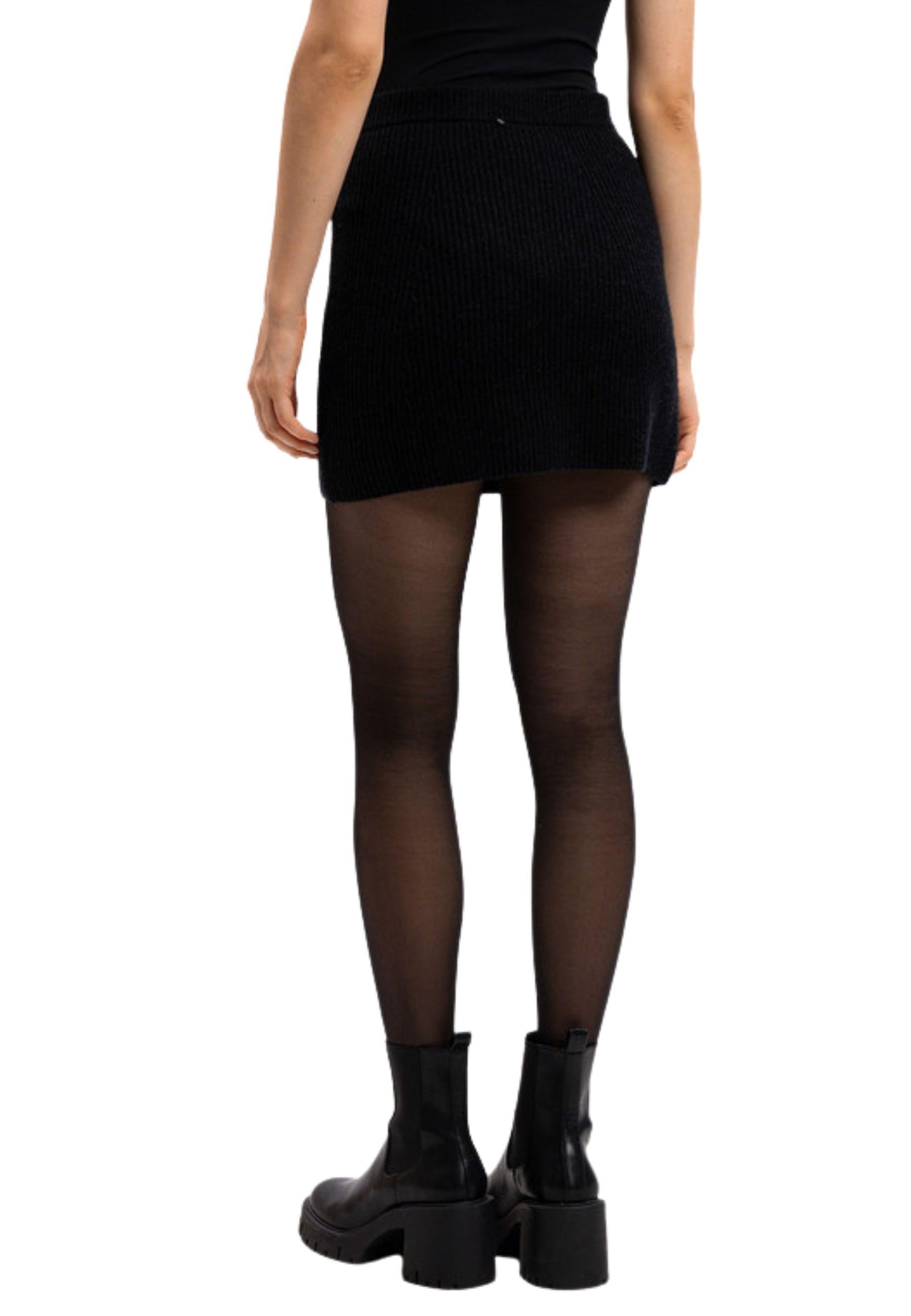Sportmax - Minigonna in misto cashmere a coste