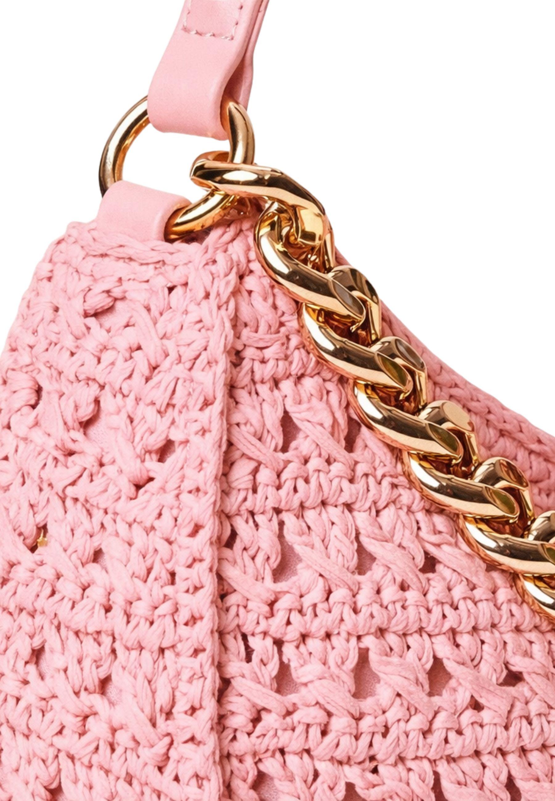 Borsa Hobo "Liliane" Grande in Rafia Crochet