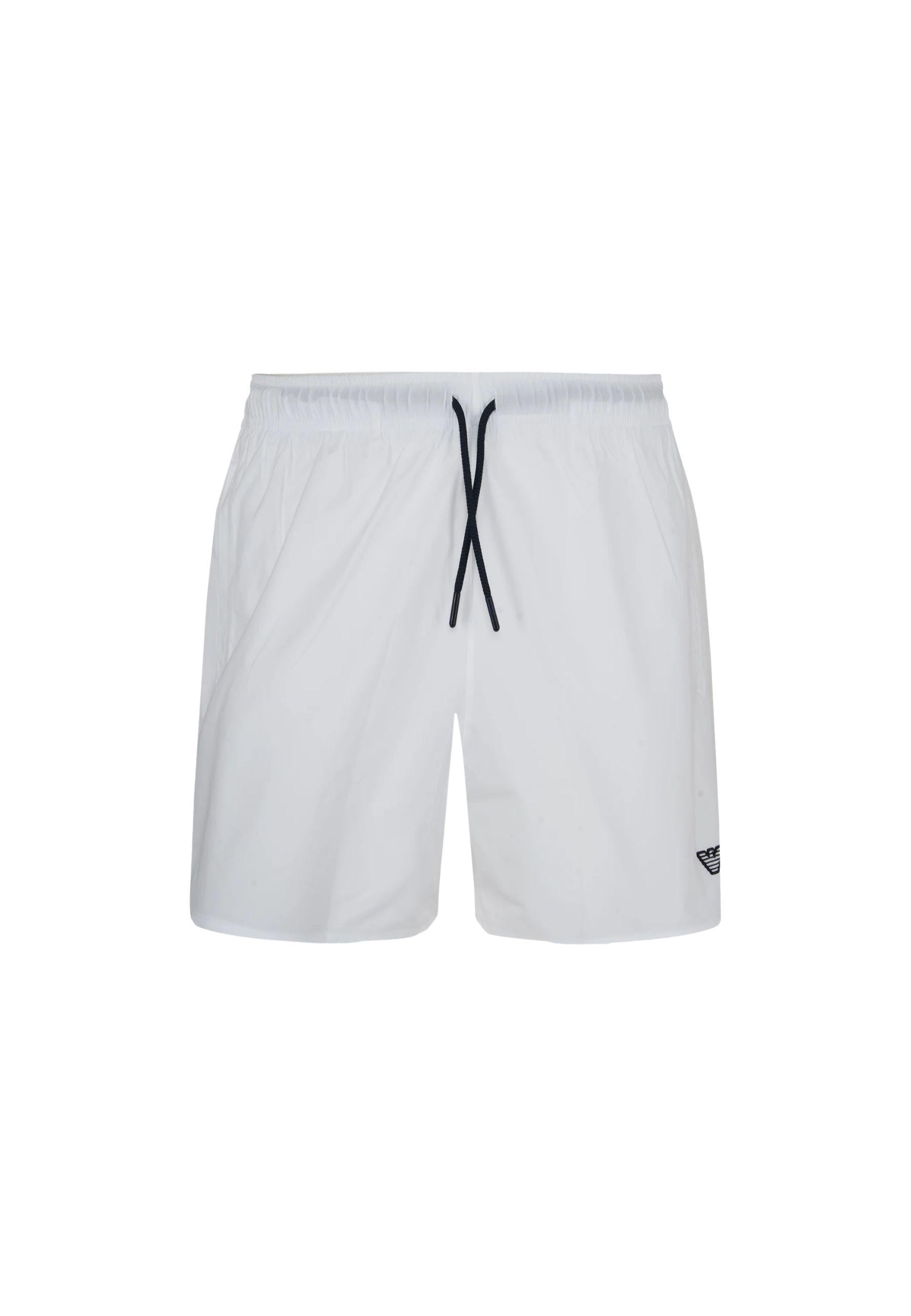 Costume da bagno uomo Emporio Armani - shorts bianchi con aquila ricamata