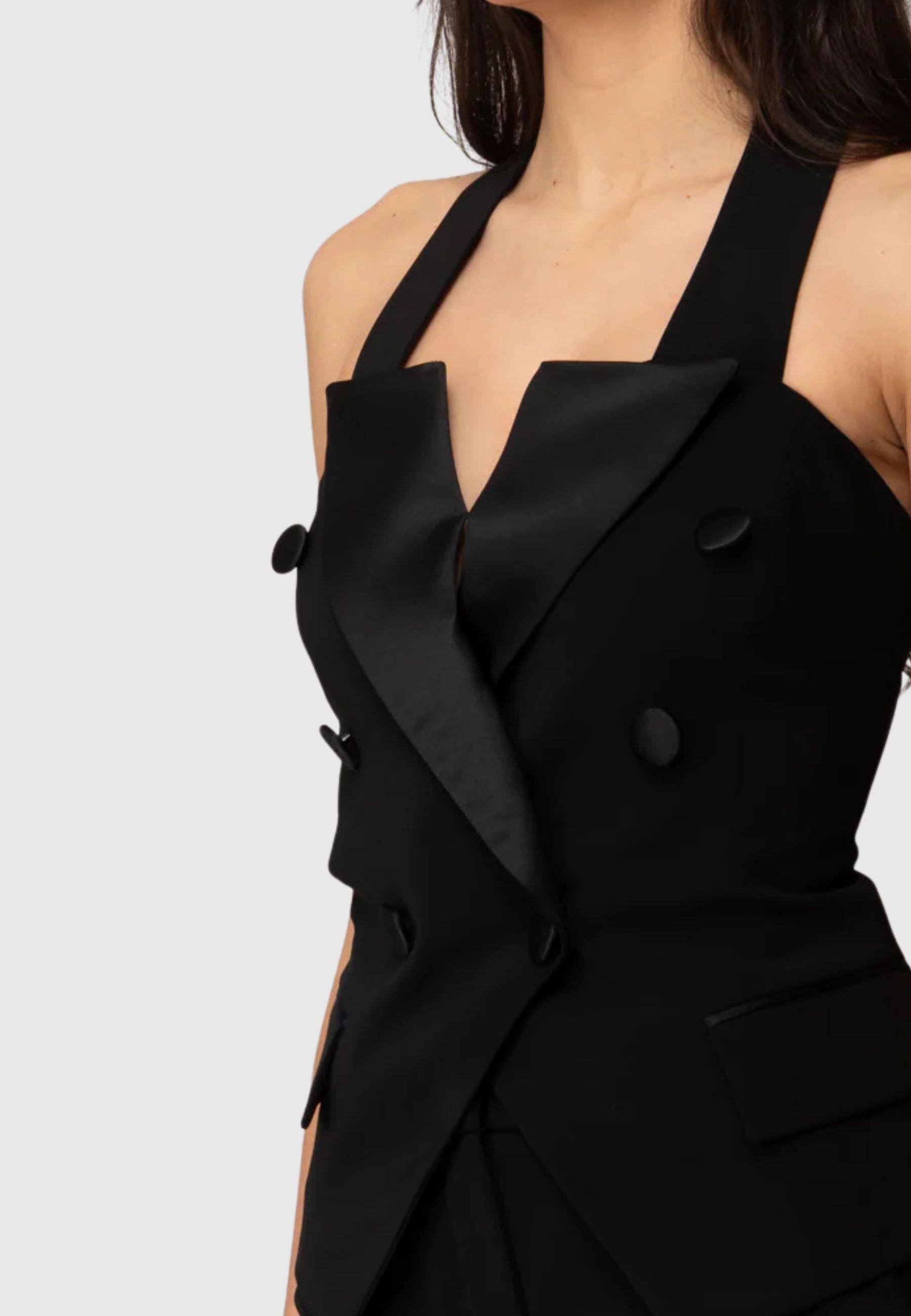 Gilet in cady con bottoni logati - Actitude
