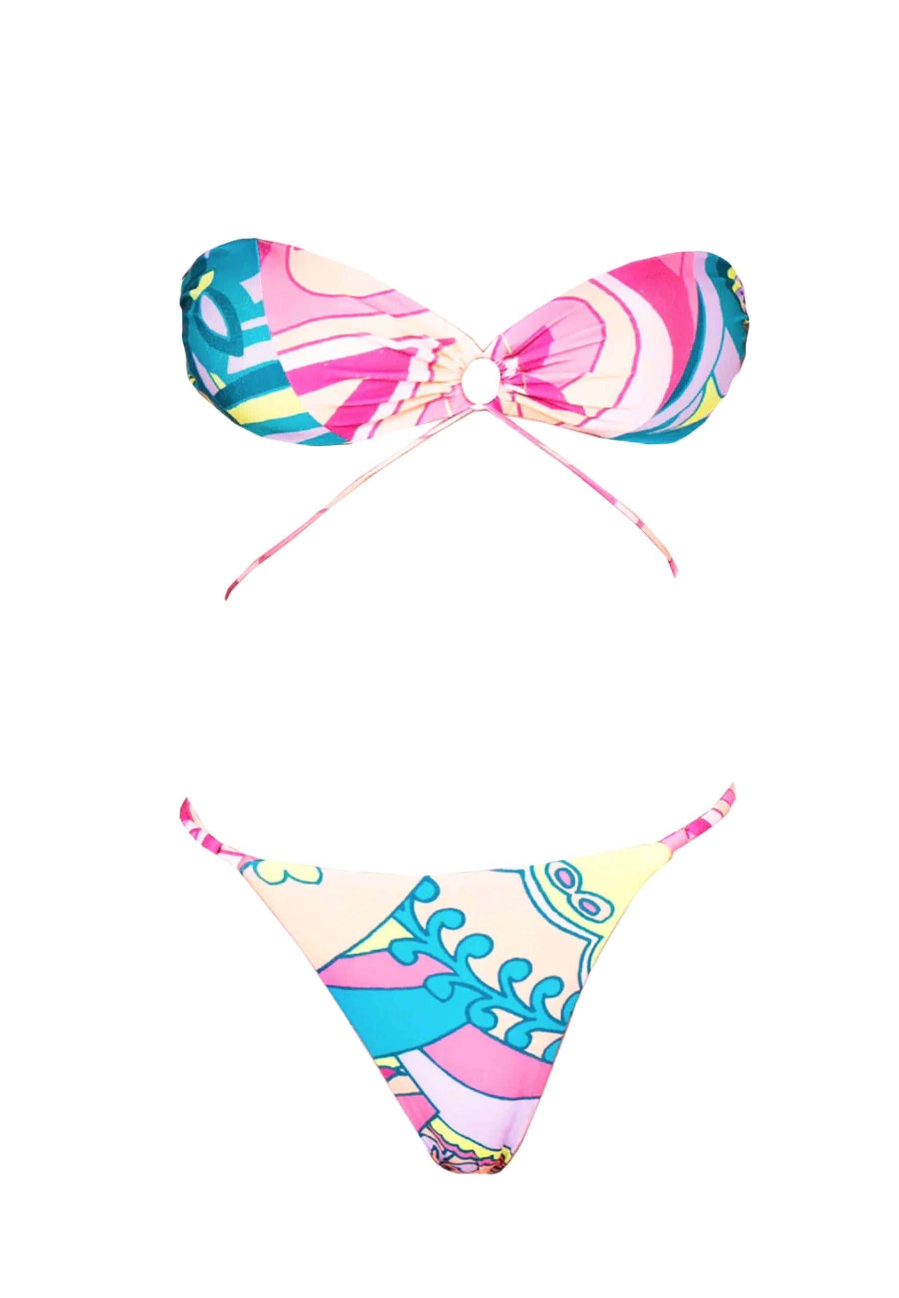 Bikini fascia con slip fisso