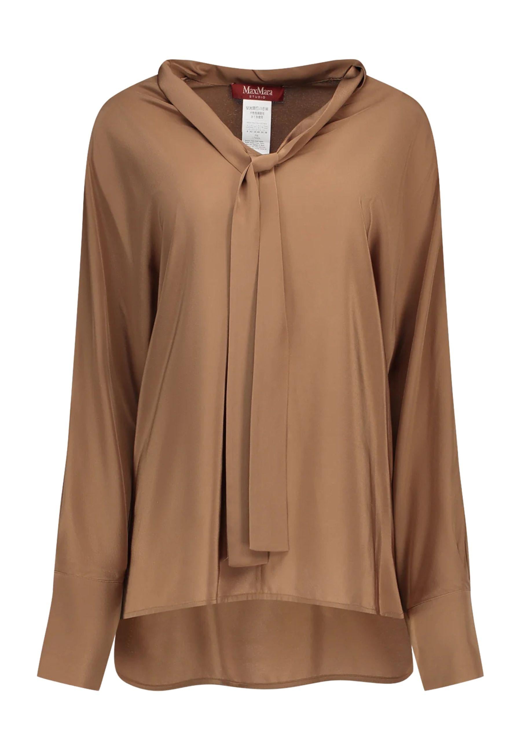 Max Mara Studio - Blusa in seta con fusciacca
