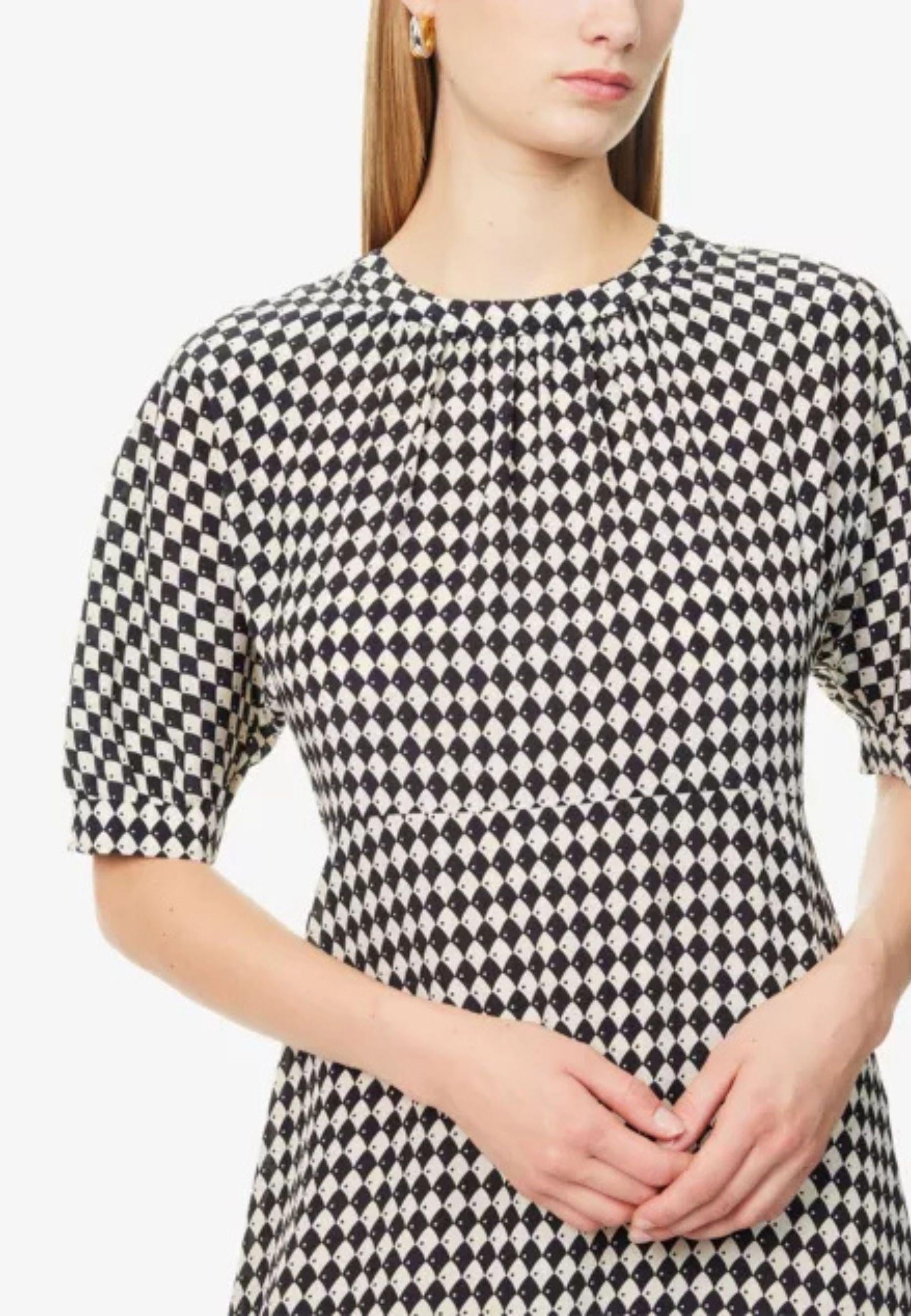 S'Max Mara - Abito midi CHARLOTTE in seta con stampa geometrica