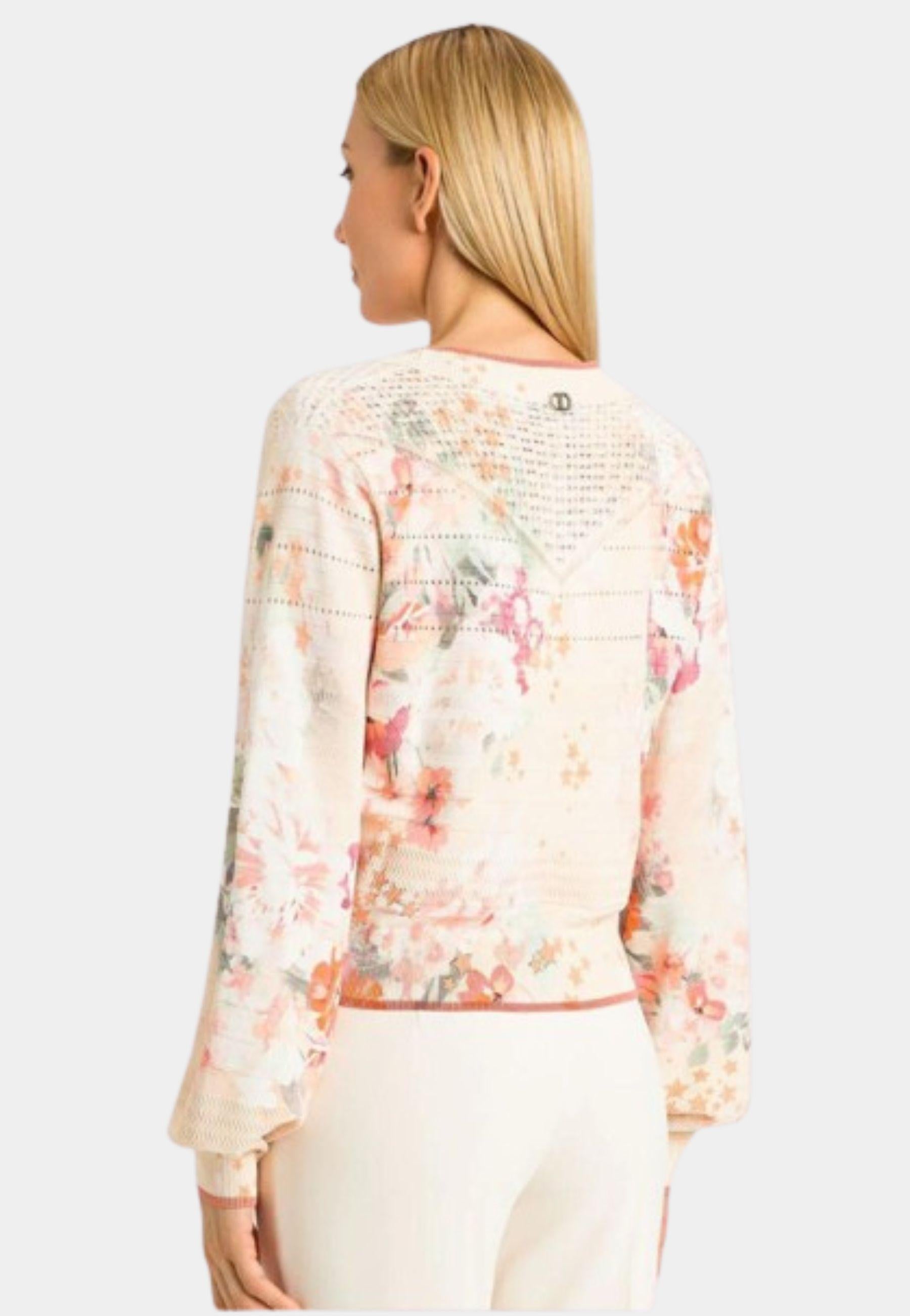 Completo cardigan e top a fantasia con scollo a V
