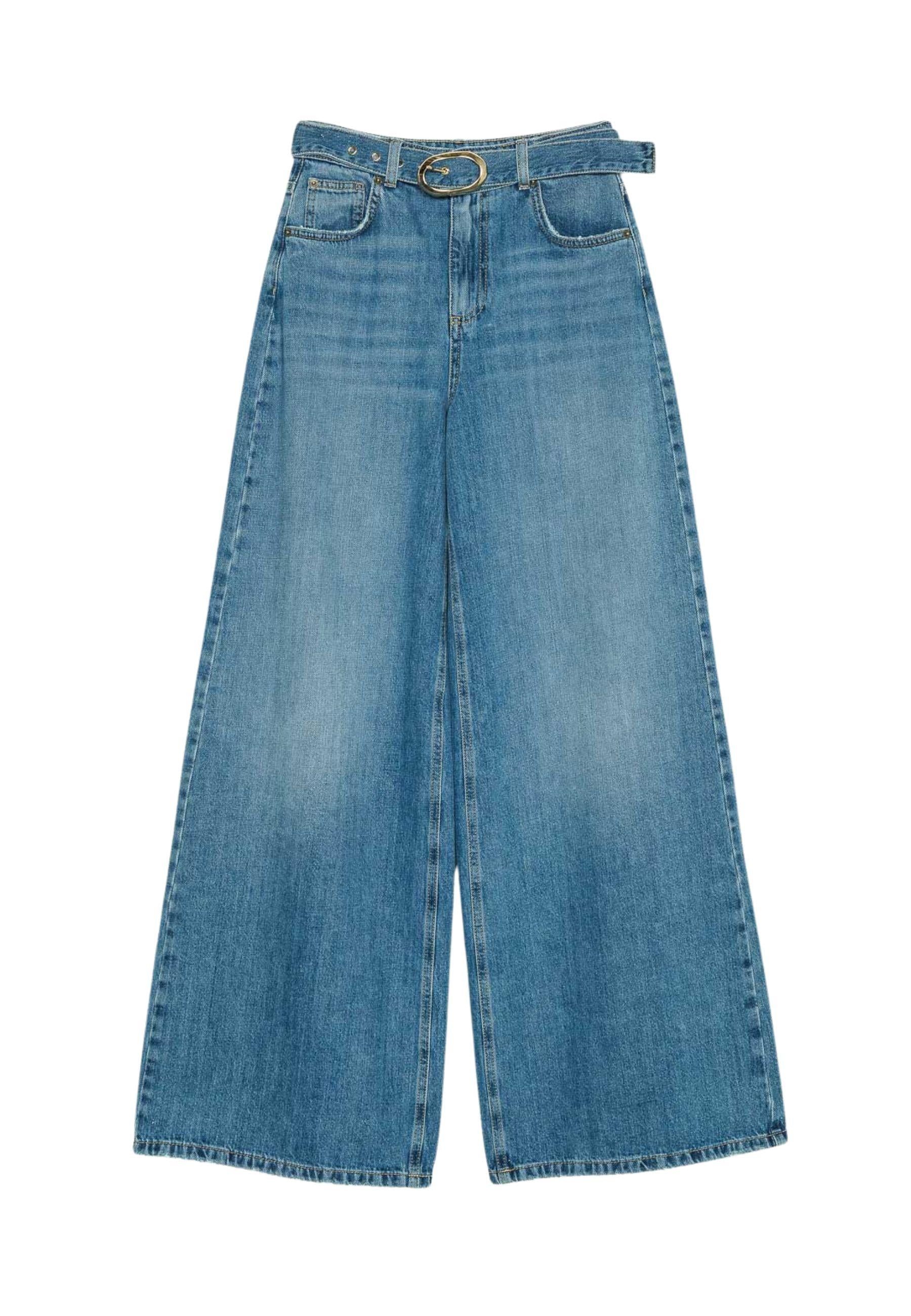 Jeans Twinset wide leg a vita alta