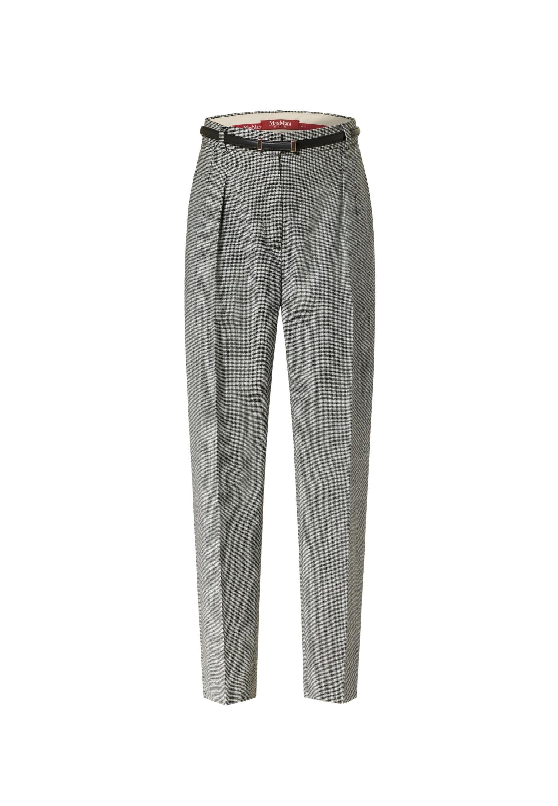 Max Mara Studio Pantaloni Donna Rania in flanella di lana stretch