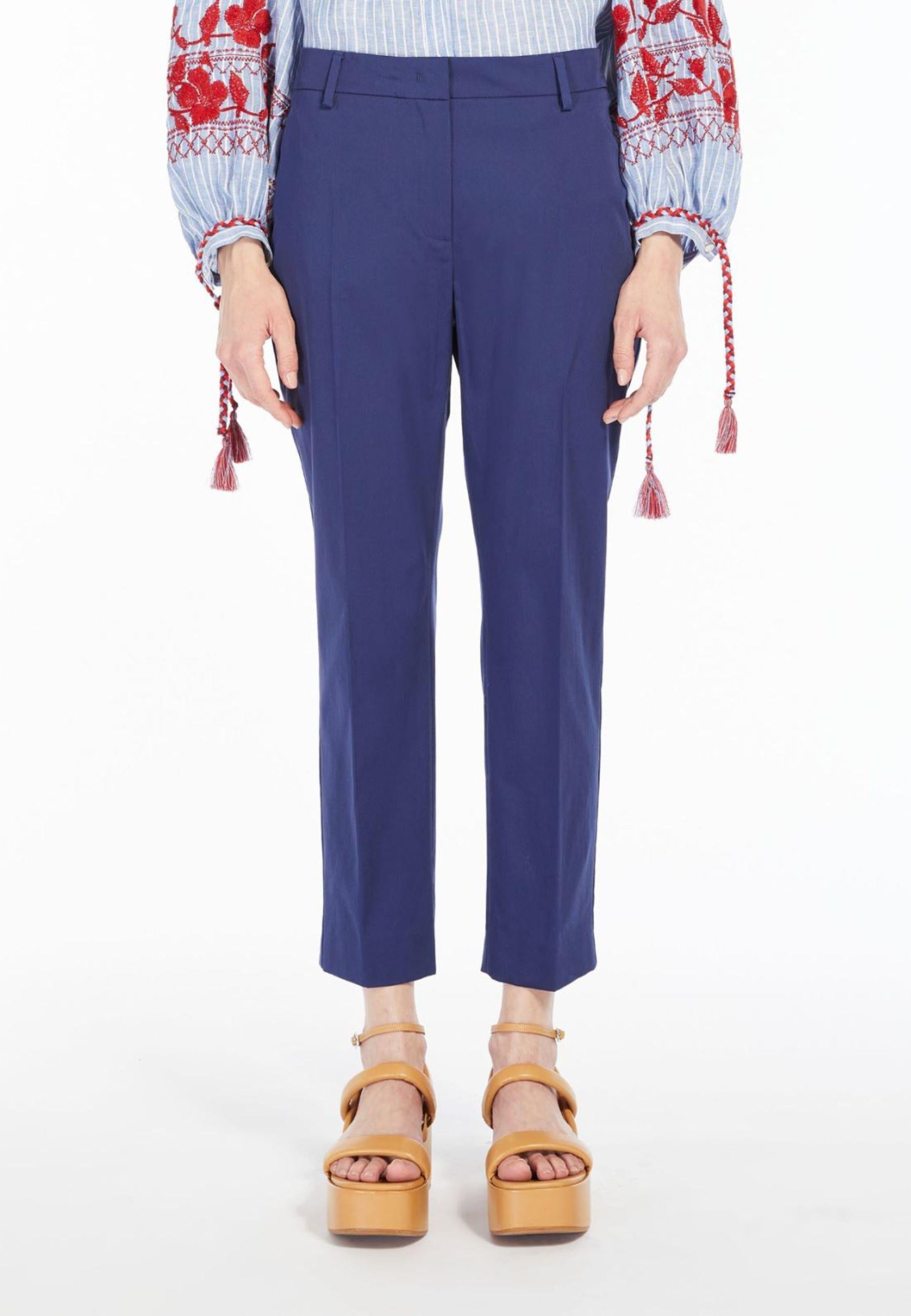 Weekend Max Mara - Pantaloni in gabardine di cotone stretch