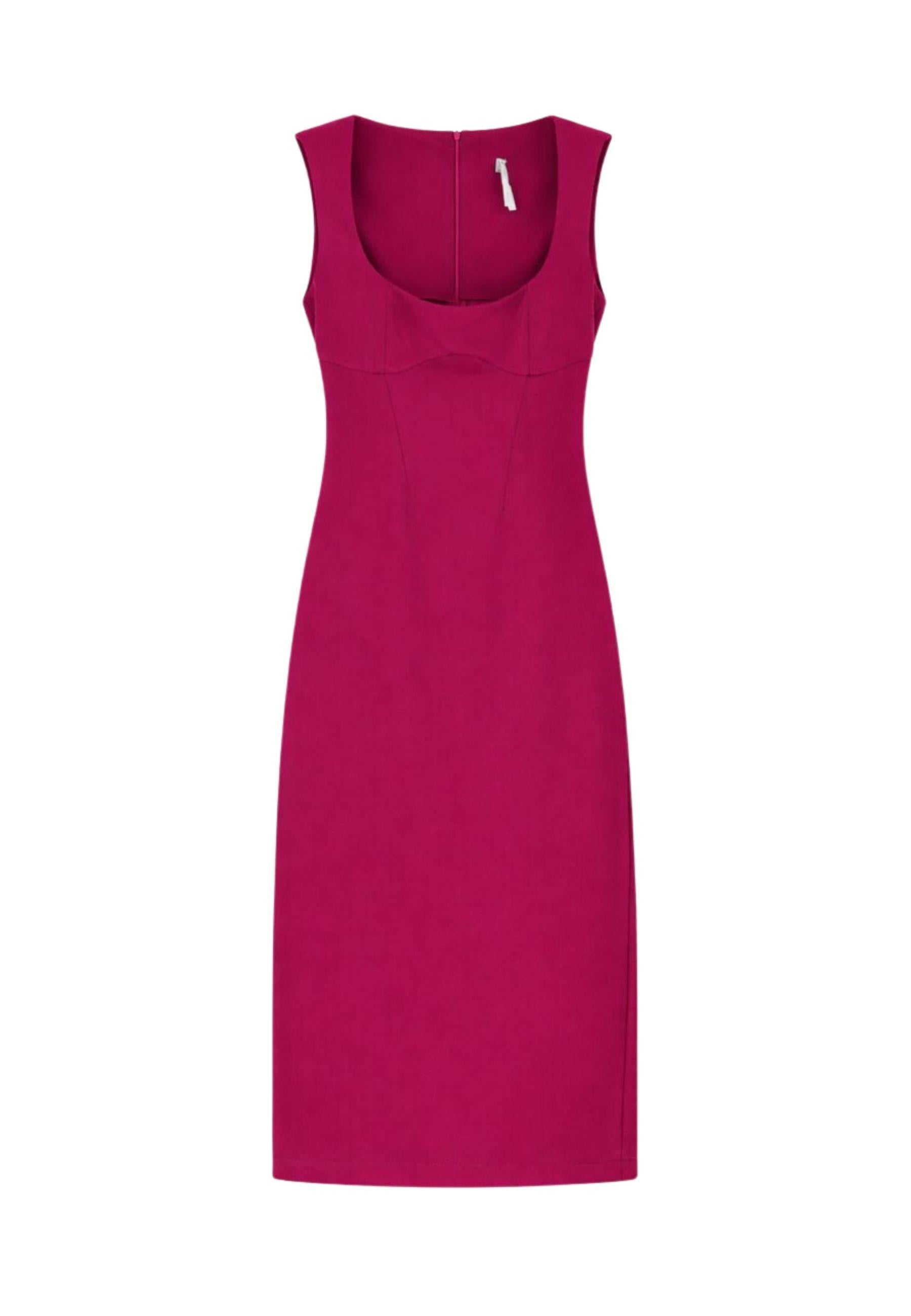 Abito Imperial midi magenta