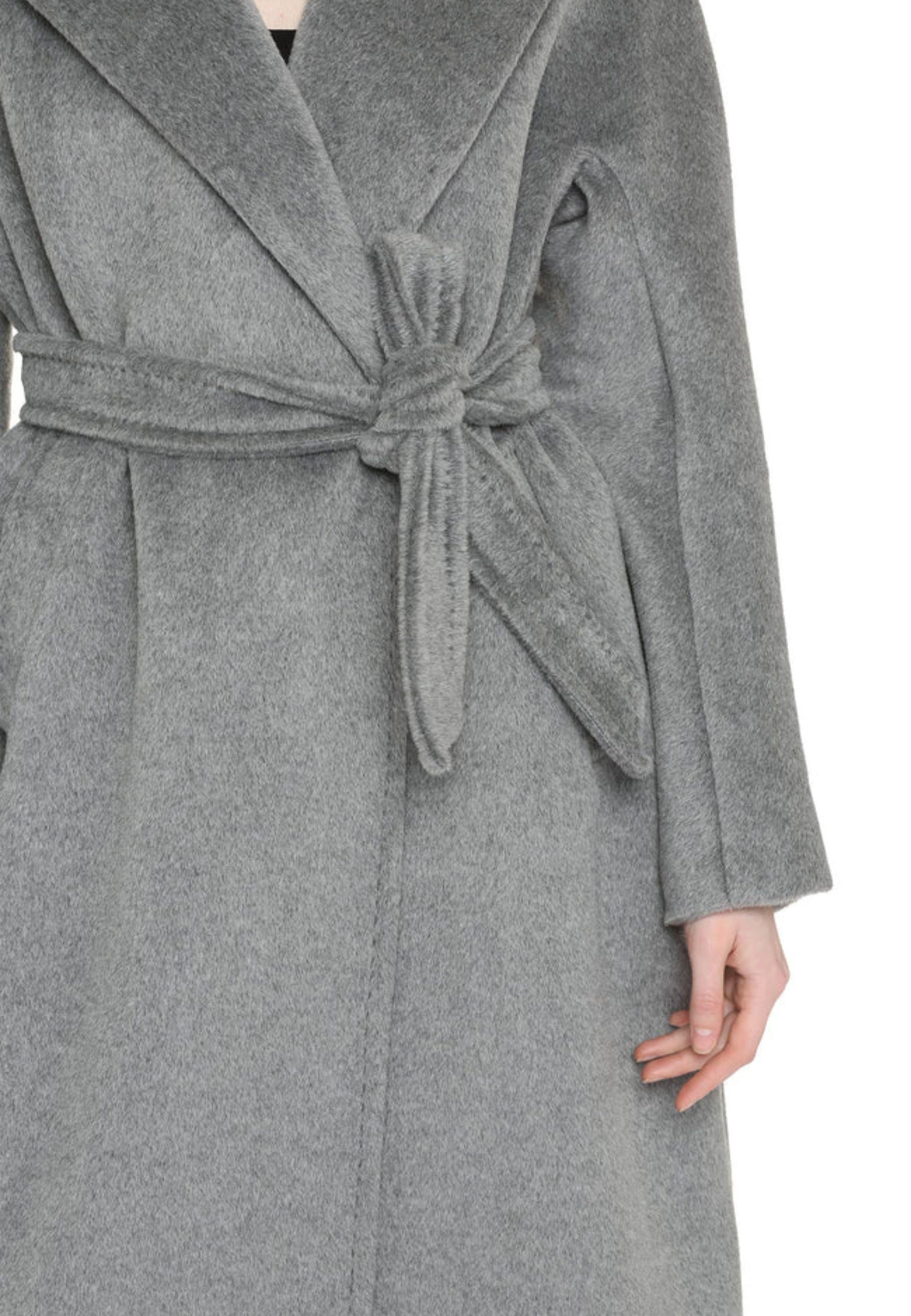 Cappotto a vestaglia in lana e alpaca