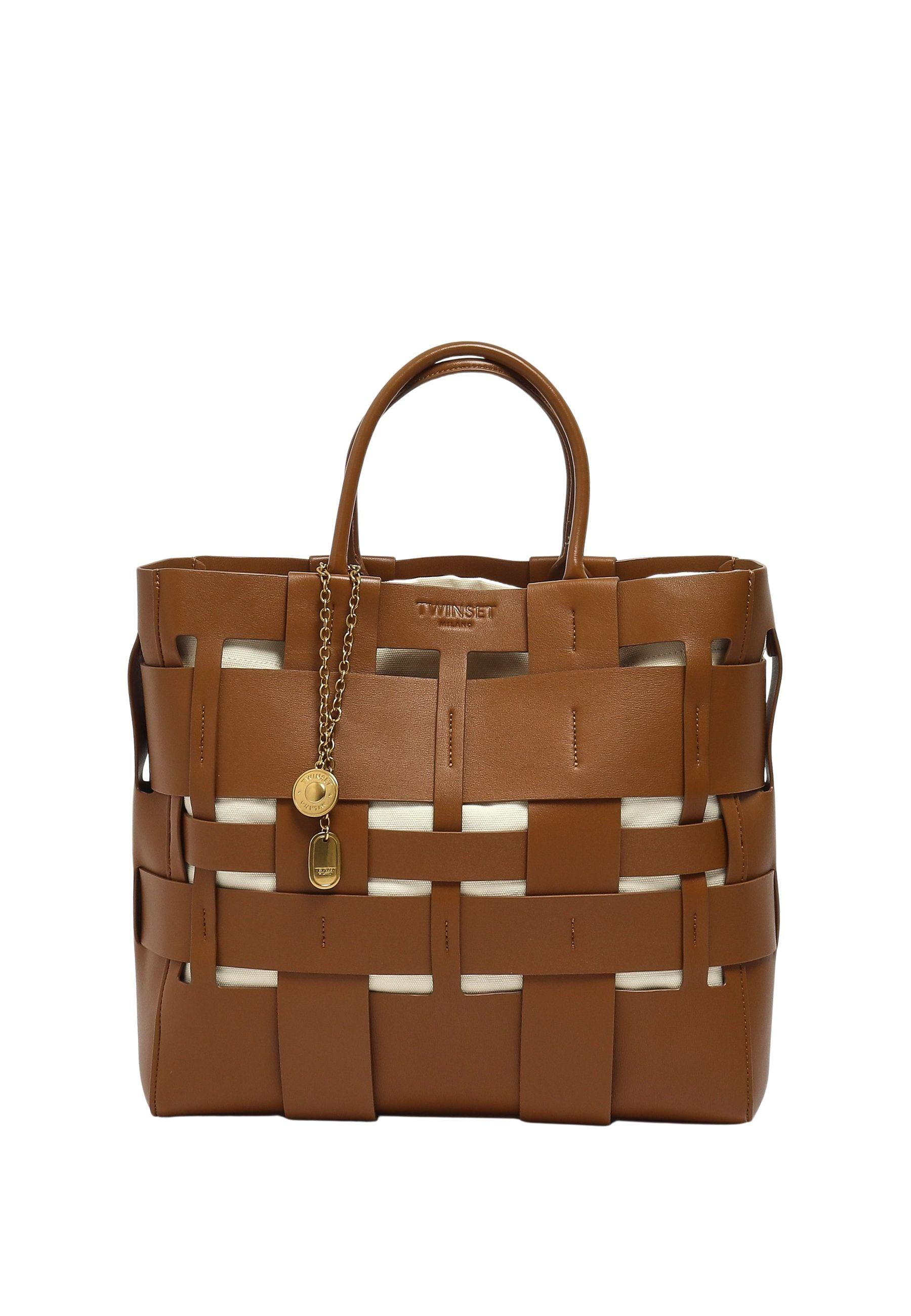 Borsa Tote Intrecciata con Tracolla